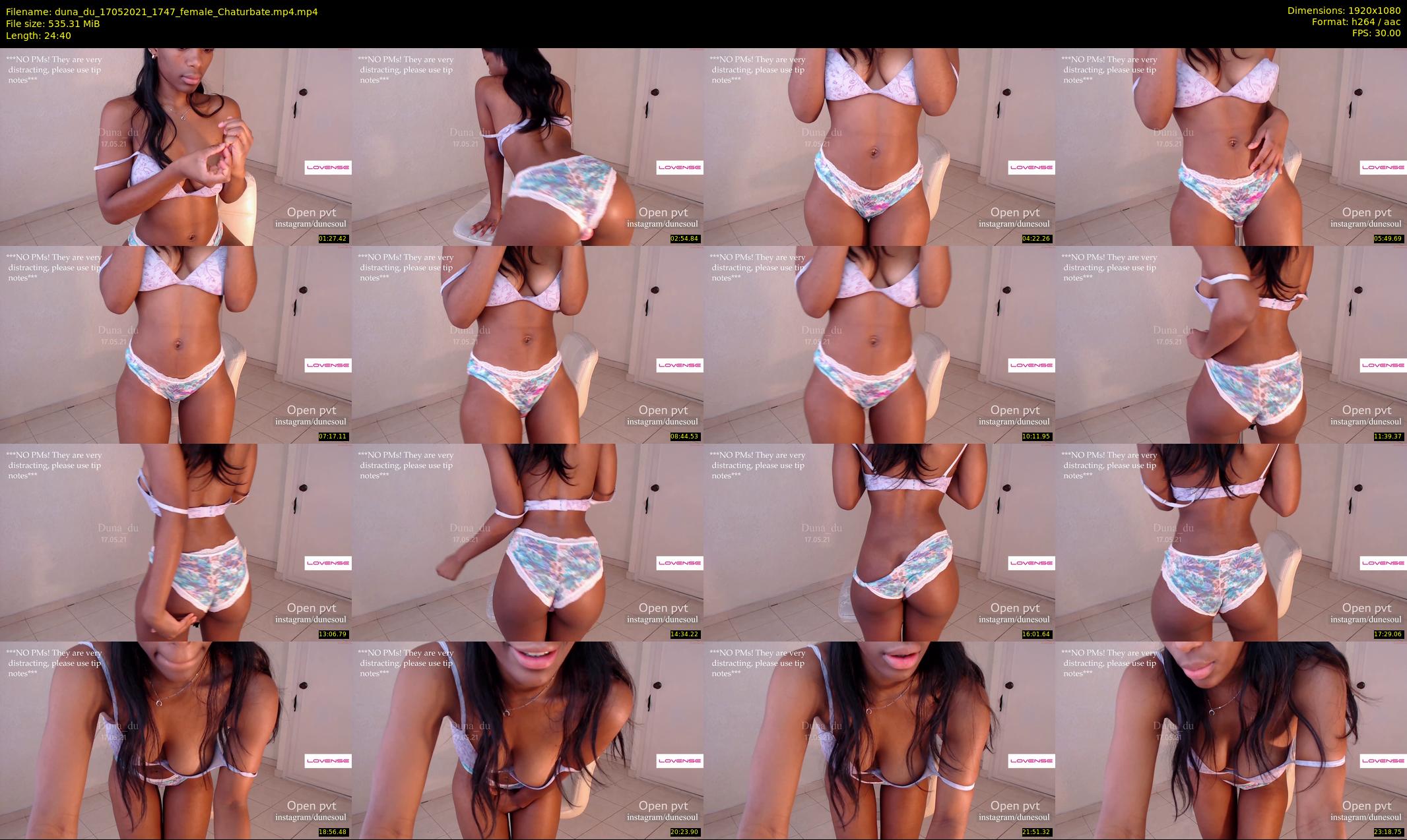 duna_du — 25 minute Chaturbate female cam show recording, 1080p, May 17, 2021