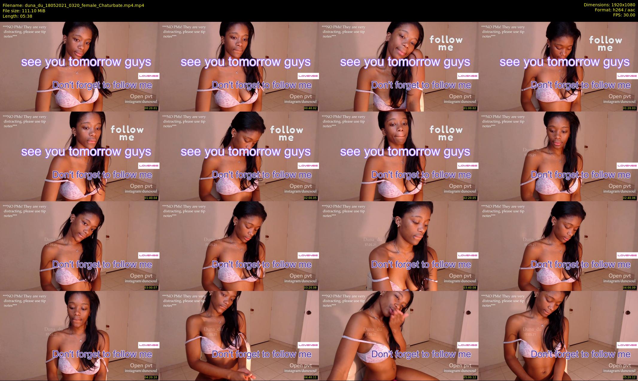duna_du — 6 minute Chaturbate female cam show recording, 1080p, May 18, 2021