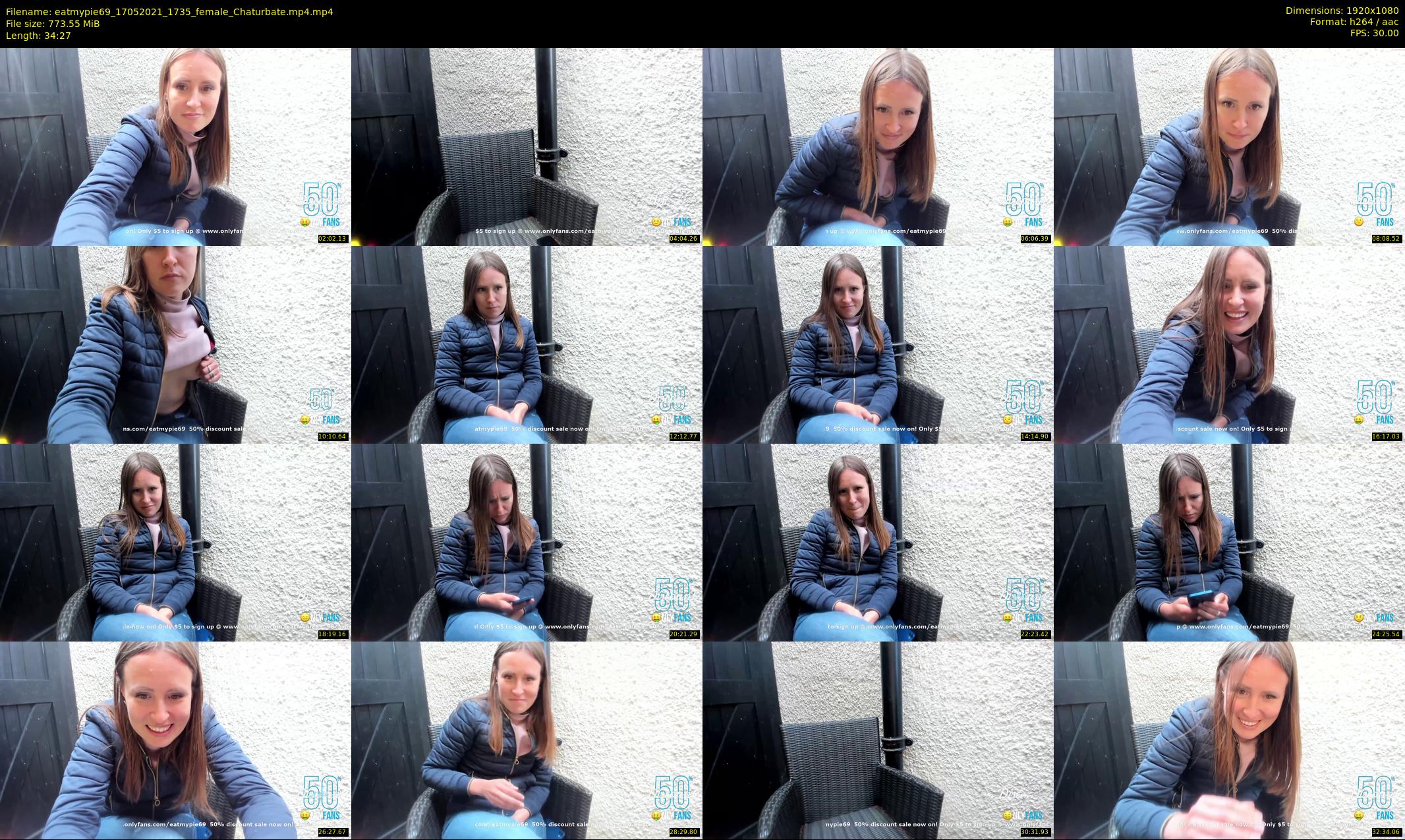eatmypie69 — 35 minute Chaturbate female cam show recording, 1080p, May 17, 2021
