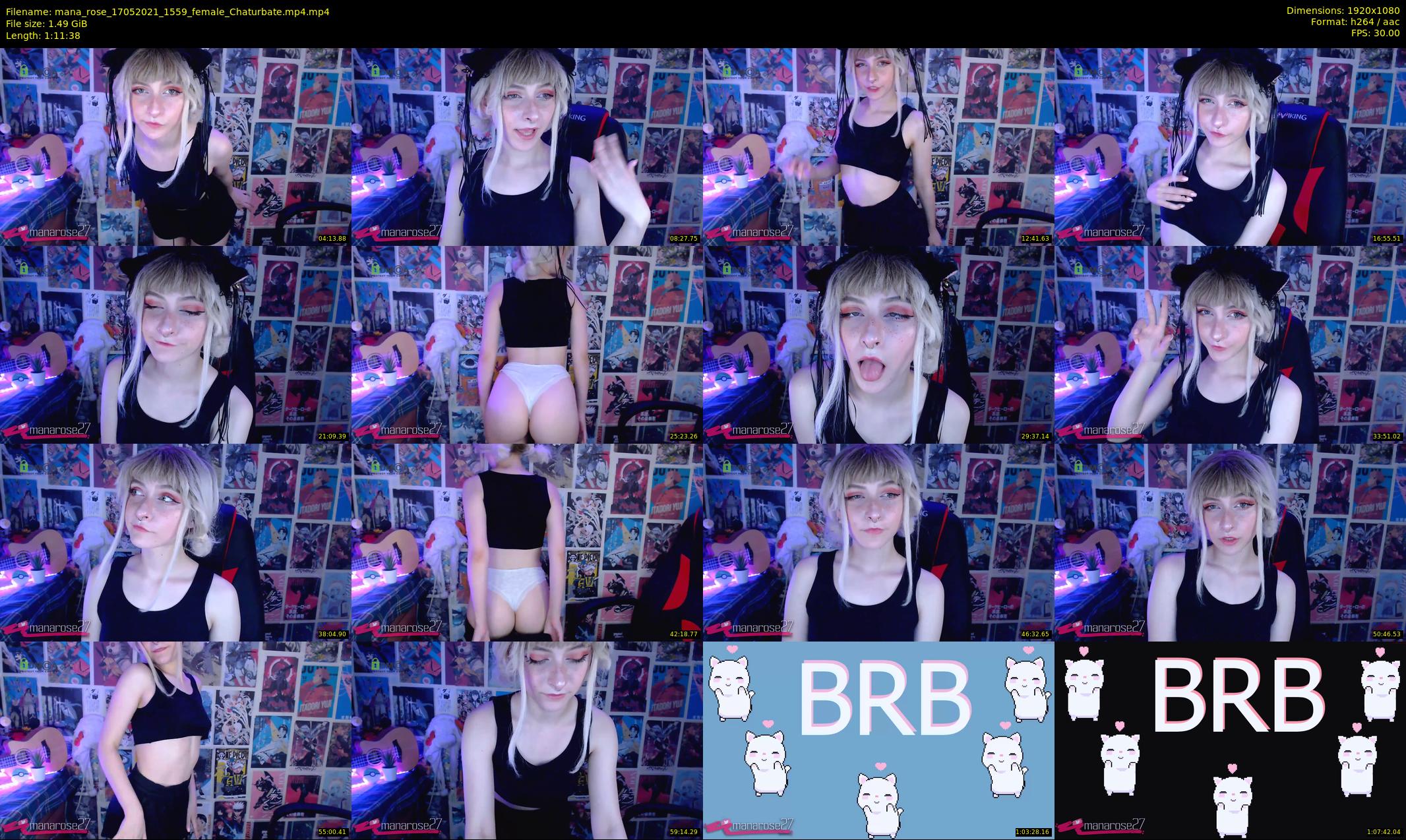mana_rose — 72 minute Chaturbate female cam show recording, 1080p, May 17, 2021