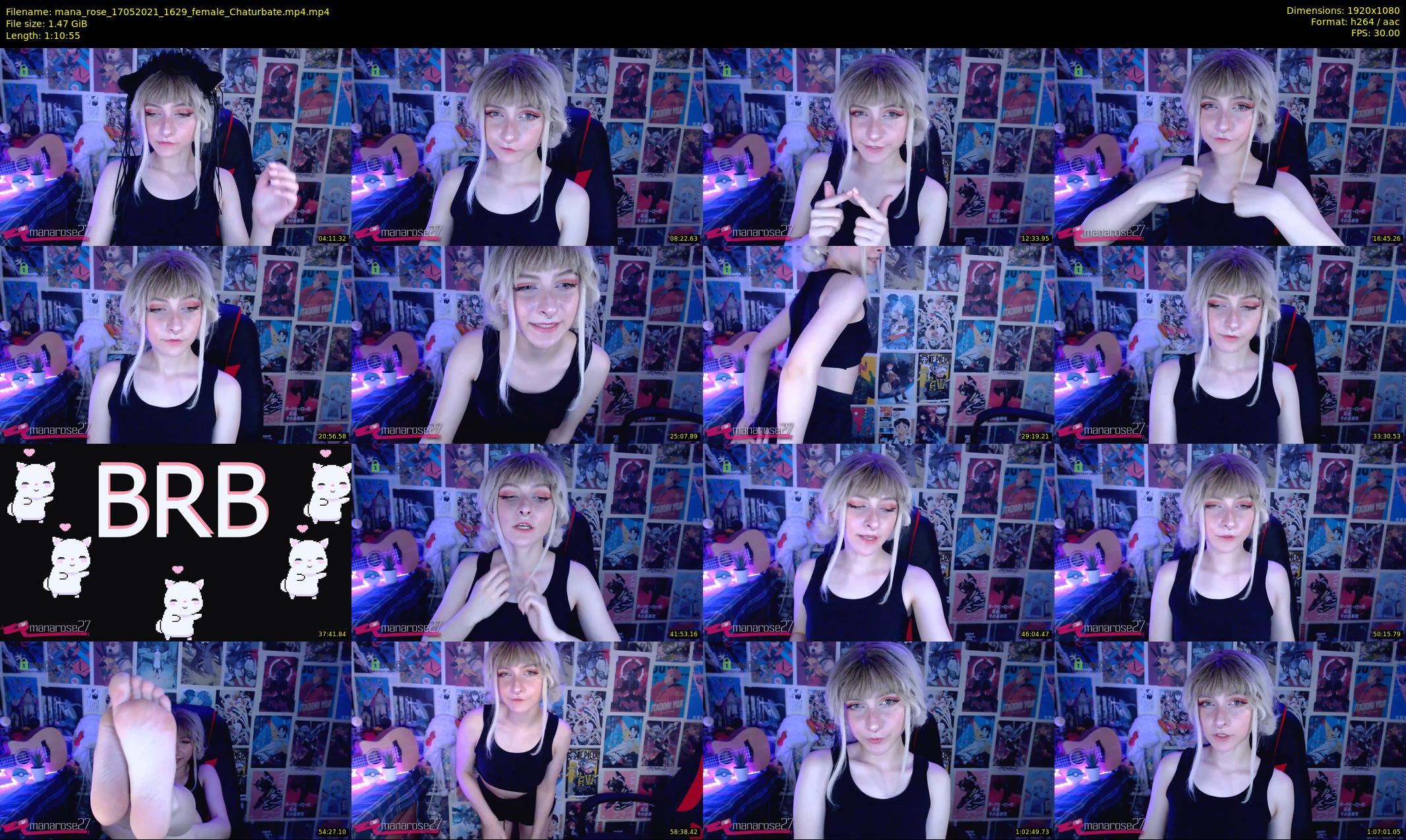 mana_rose — 71 minute Chaturbate female cam show recording, 1080p, May 17, 2021