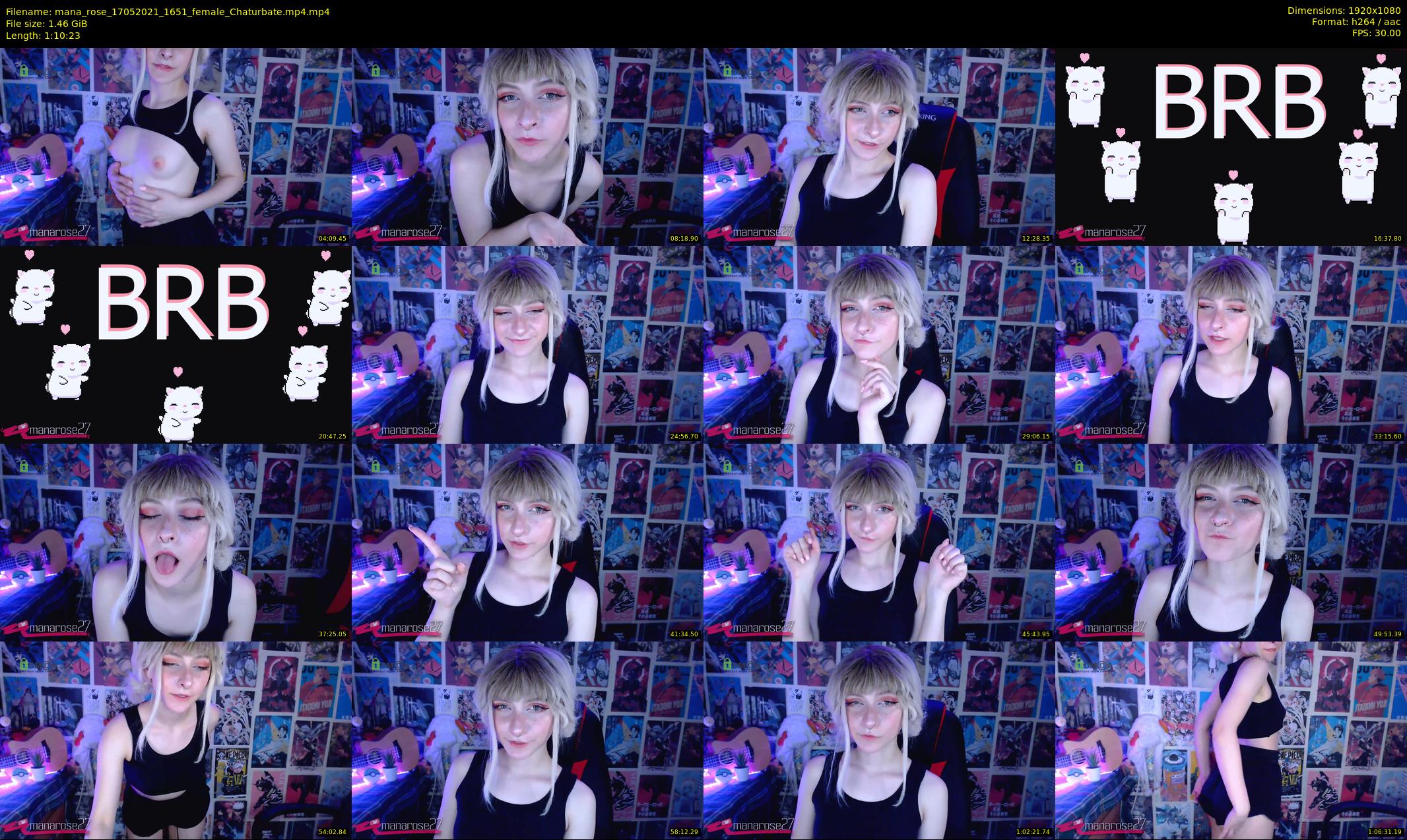 mana_rose — 71 minute Chaturbate female cam show recording, 1080p, May 17, 2021