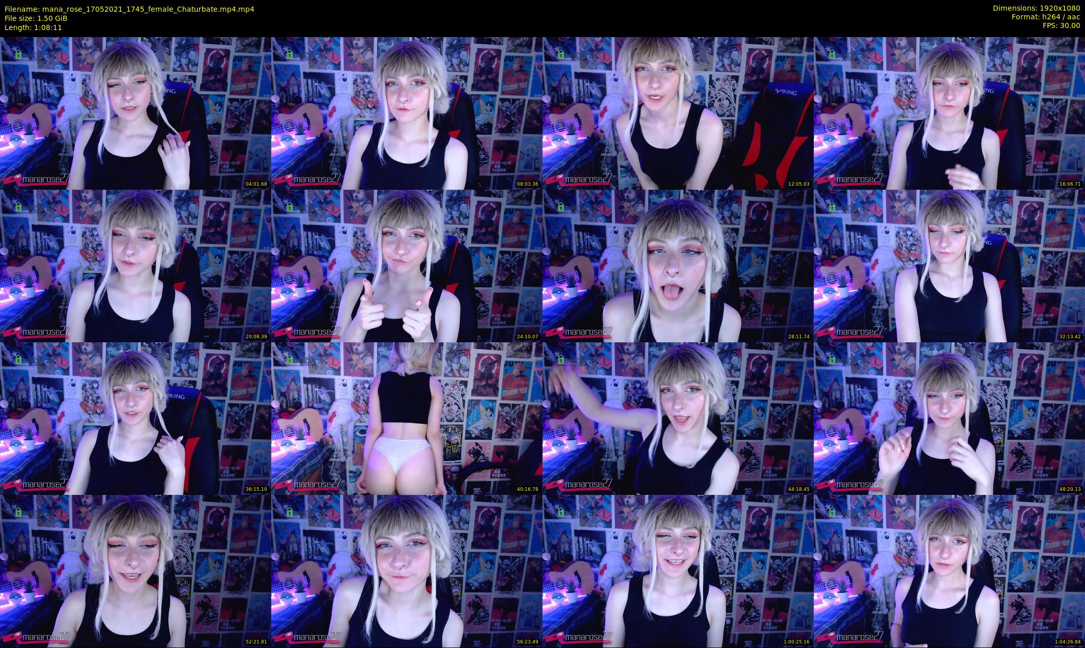 mana_rose — 69 minute Chaturbate female cam show recording, 1080p, May 17, 2021