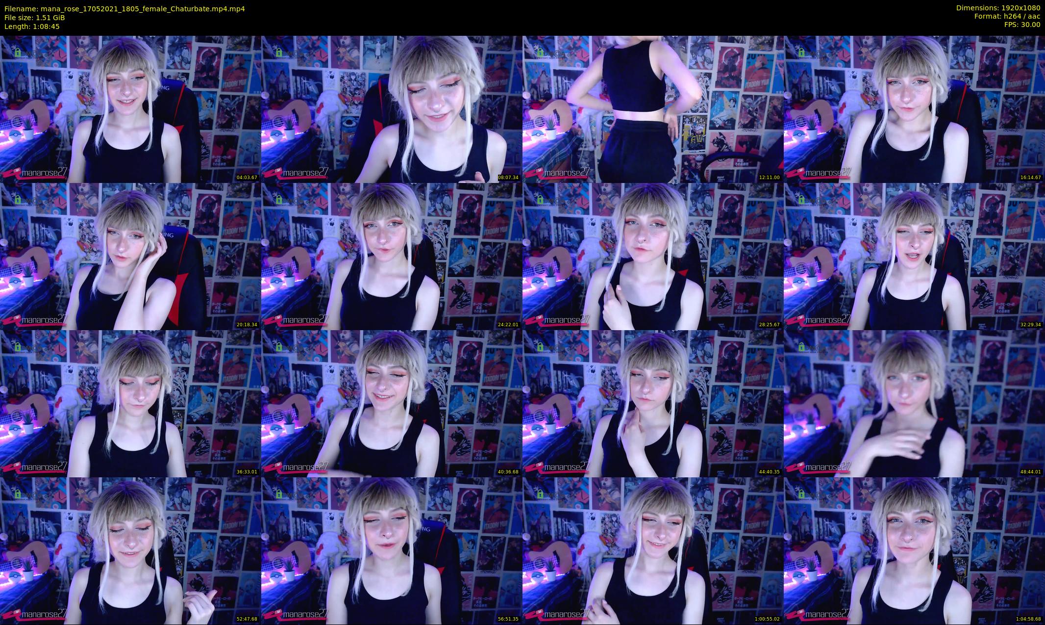 mana_rose — 69 minute Chaturbate female cam show recording, 1080p, May 17, 2021