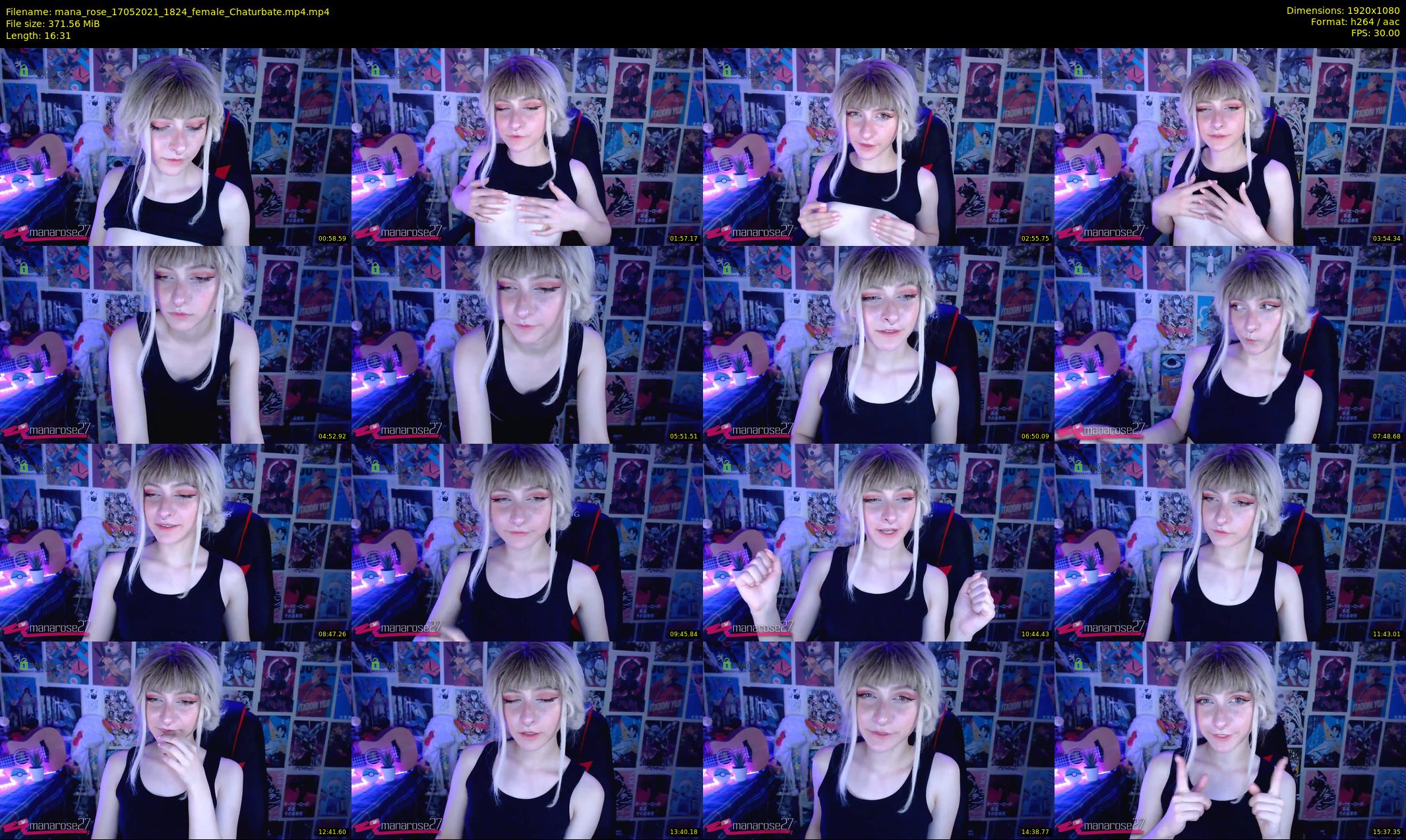 mana_rose — 17 minute Chaturbate female cam show recording, 1080p, May 17, 2021