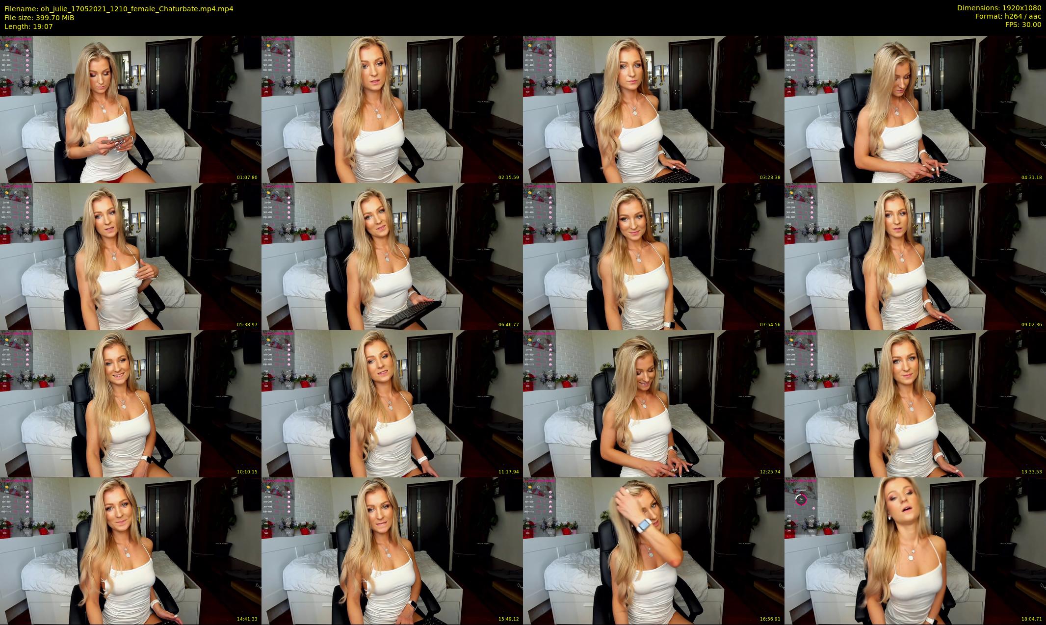 oh_julie — 20 minute Chaturbate female cam show recording, 1080p, May 17, 2021