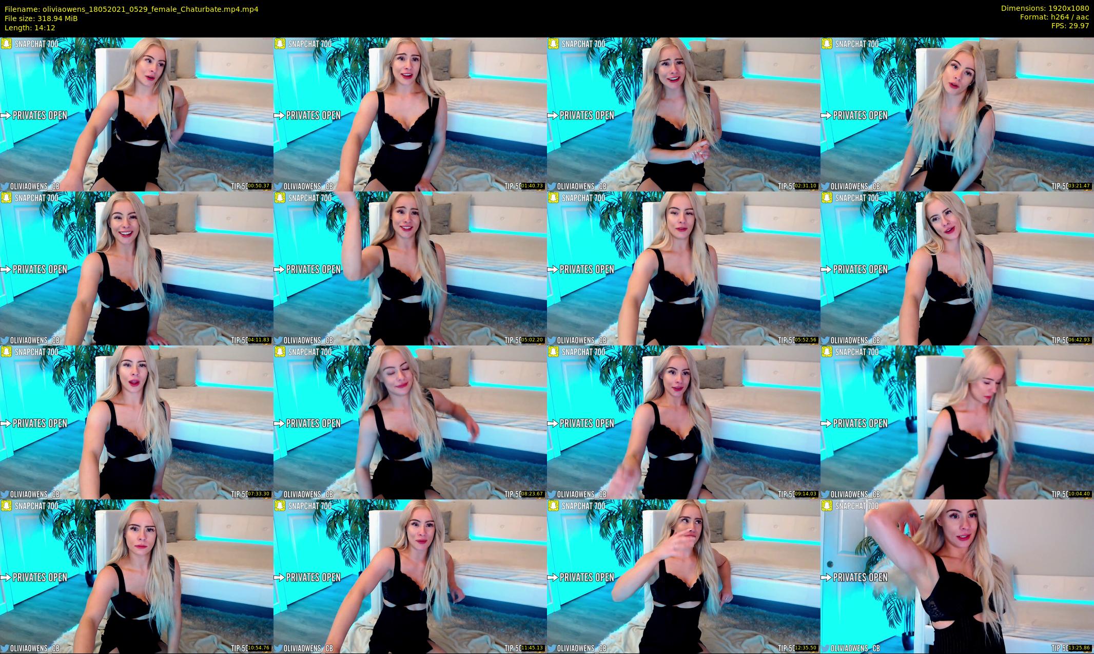 oliviaowens — 15 minute Chaturbate female cam show recording, 1080p, May 18, 2021