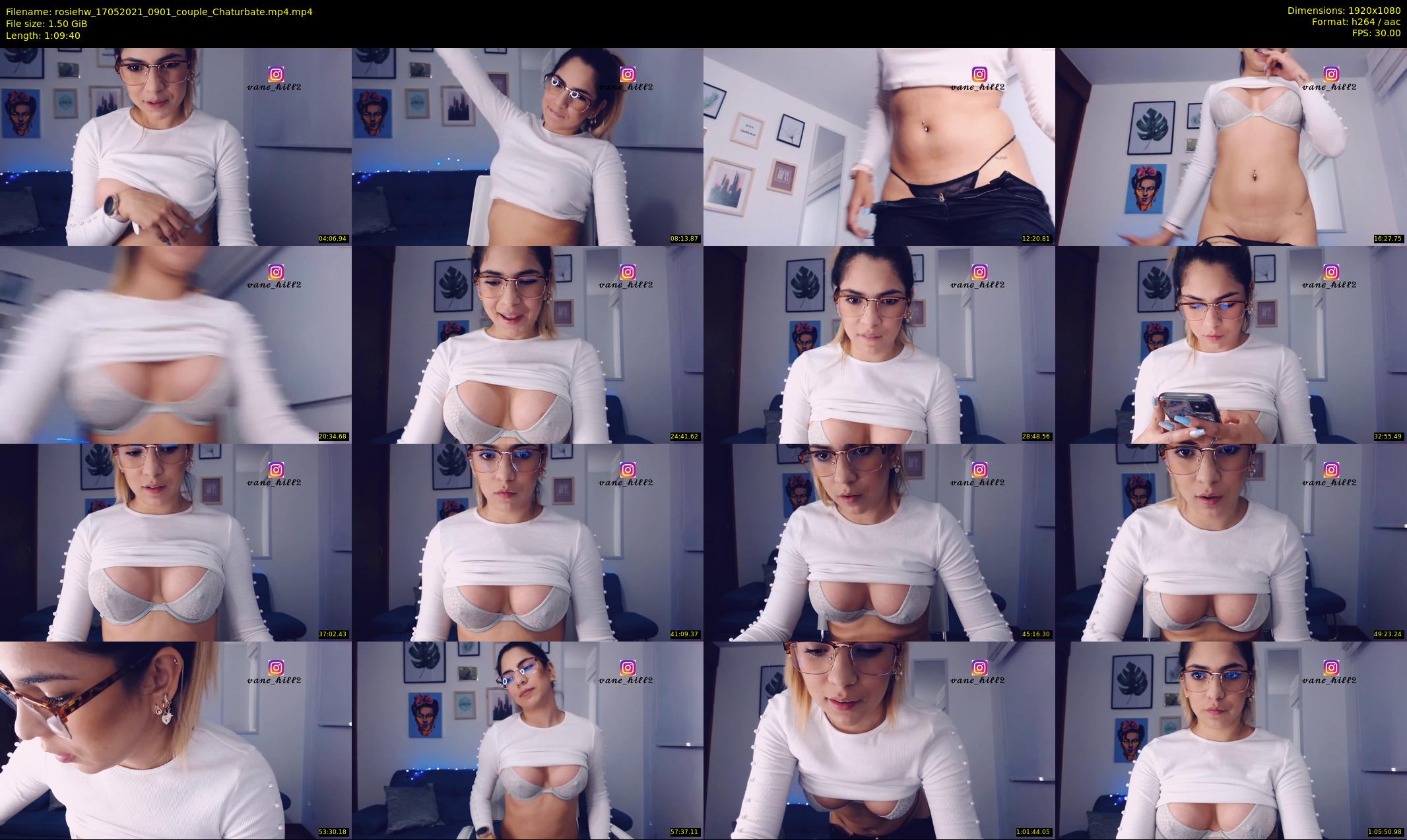 rosiehw — 70 minute Chaturbate couple cam show recording, 1080p, May 17, 2021