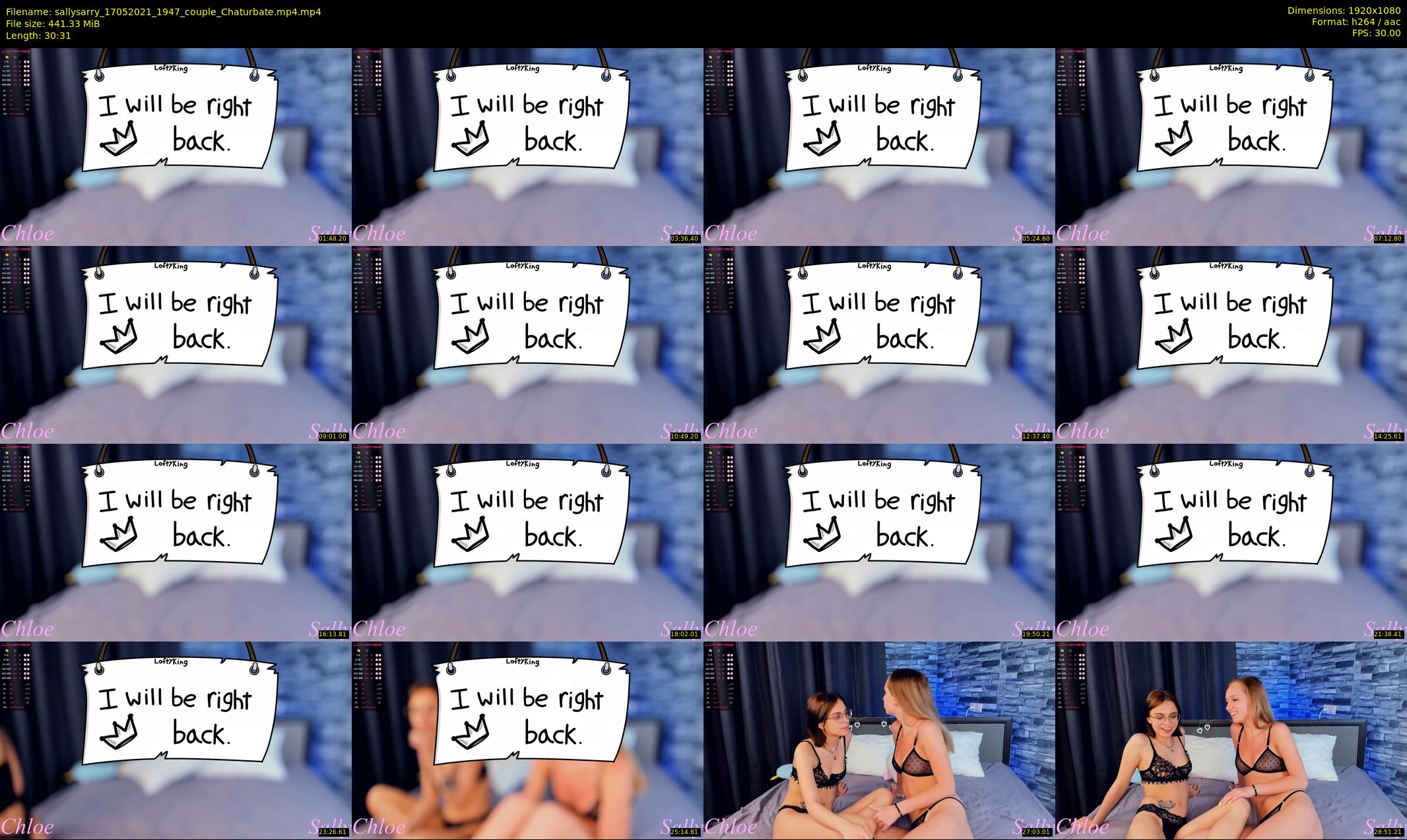 sallysarry — 31 minute Chaturbate couple cam show recording, 1080p, May 17, 2021