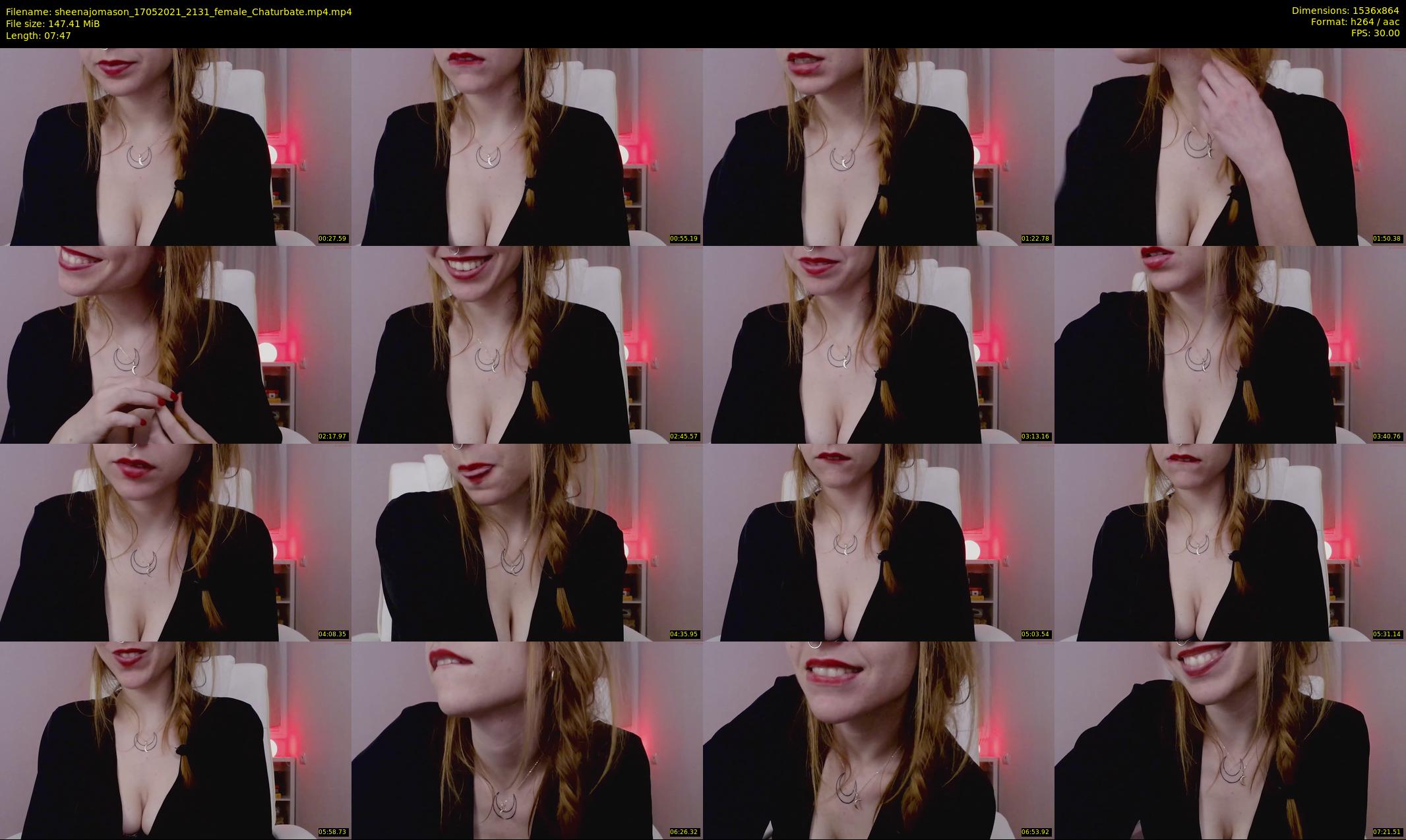 sheenajomason — 8 minute Chaturbate female cam show recording, 720p, May 17, 2021
