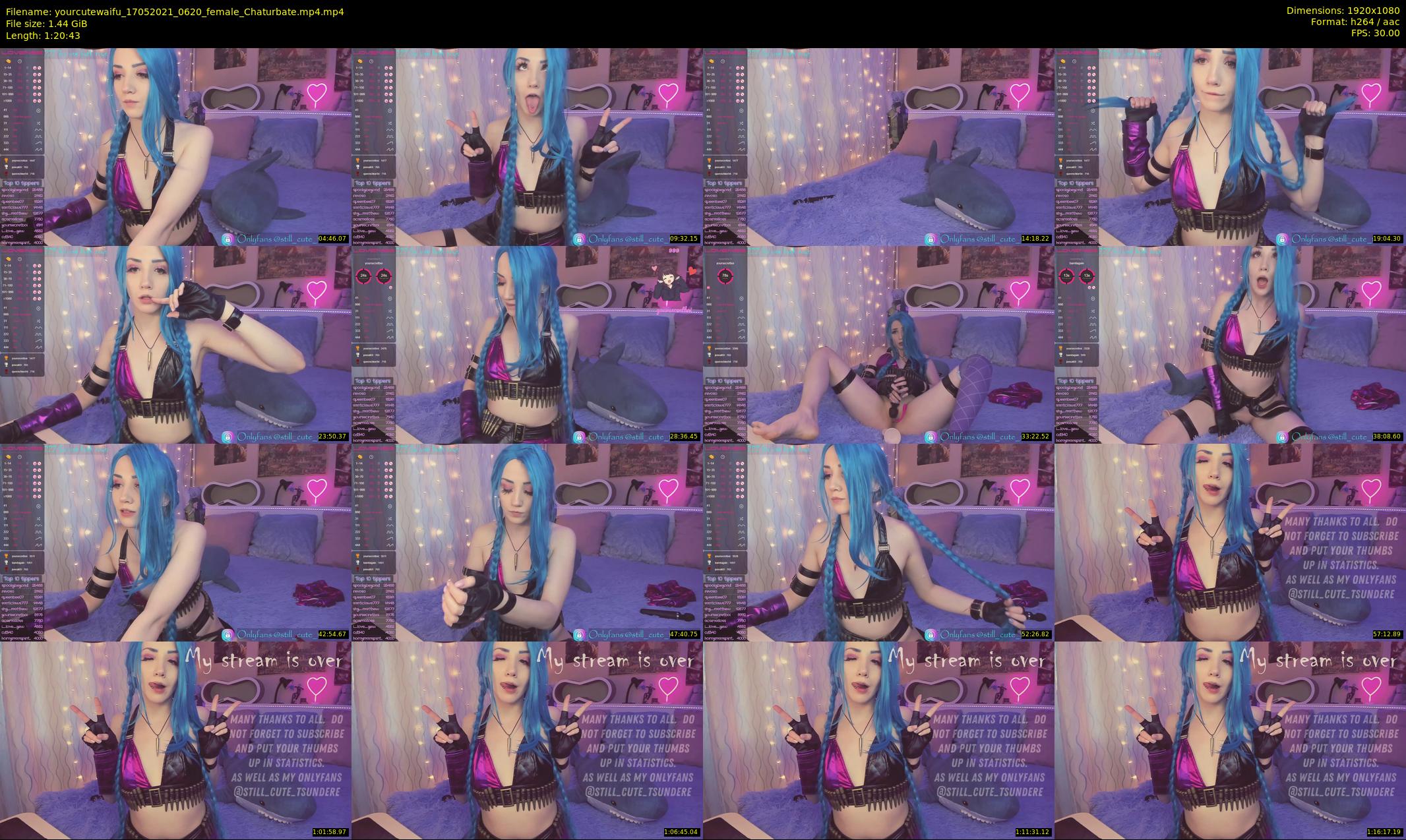 yourcutewaifu — 81 minute Chaturbate female cam show recording, 1080p, May 17, 2021