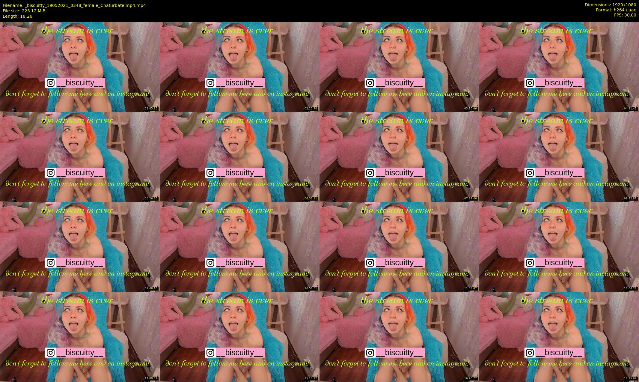 _biscuitty — 19 minute Chaturbate female cam show recording, 1080p, May 19, 2021