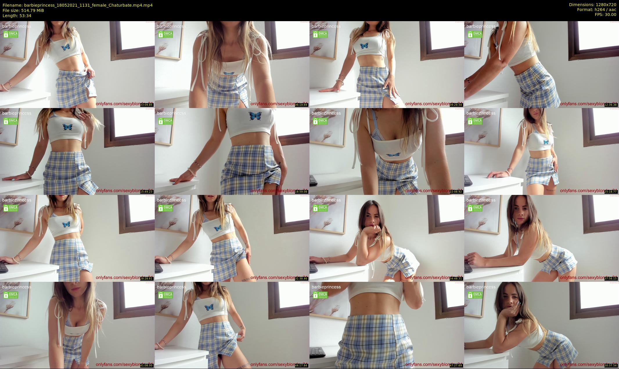 barbieprincess — 54 minute Chaturbate female cam show recording, 720p, May 18, 2021