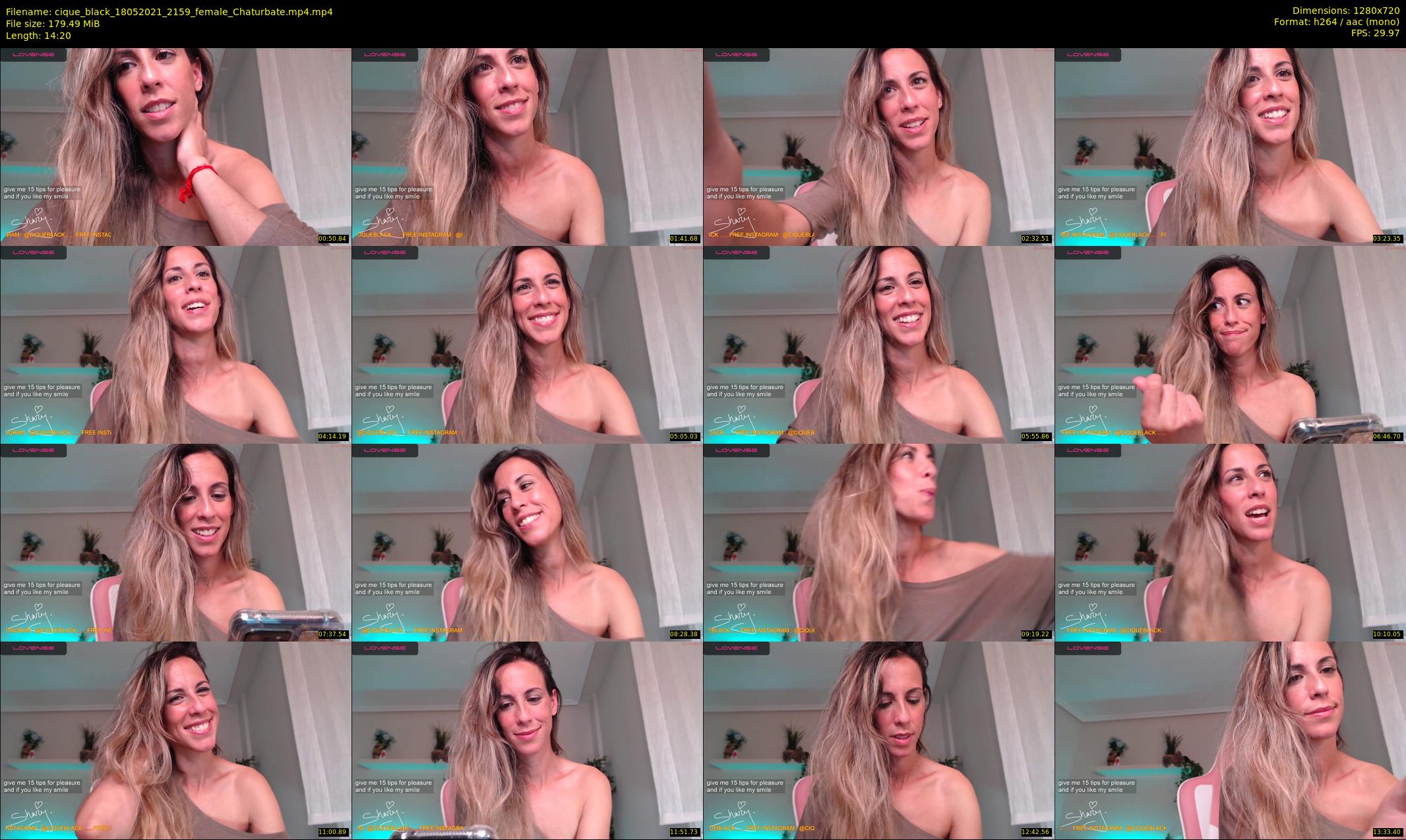 cique_black — 15 minute Chaturbate female cam show recording, 720p, May 18, 2021