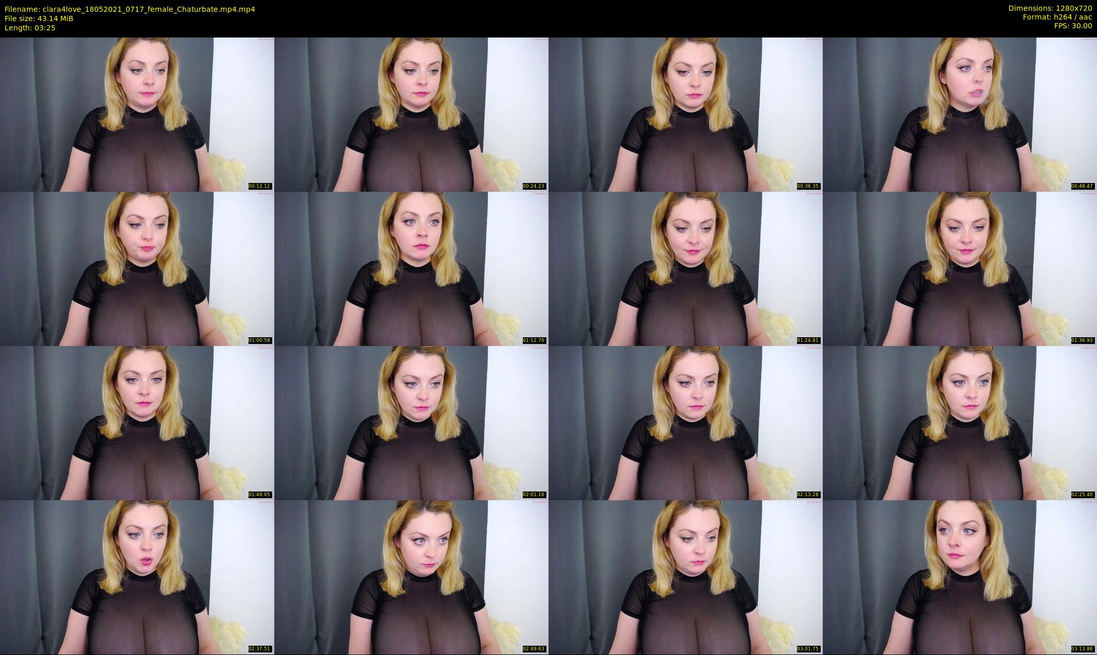 clara4love — 4 minute Chaturbate female cam show recording, 720p, May 18, 2021