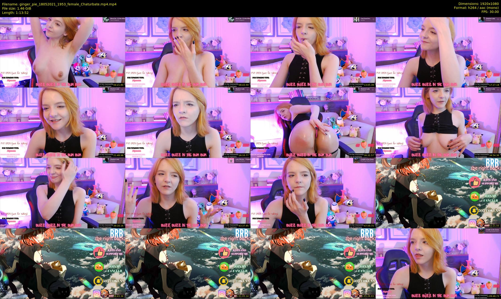 ginger_pie — 74 minute Chaturbate female cam show recording, 1080p, May 18, 2021