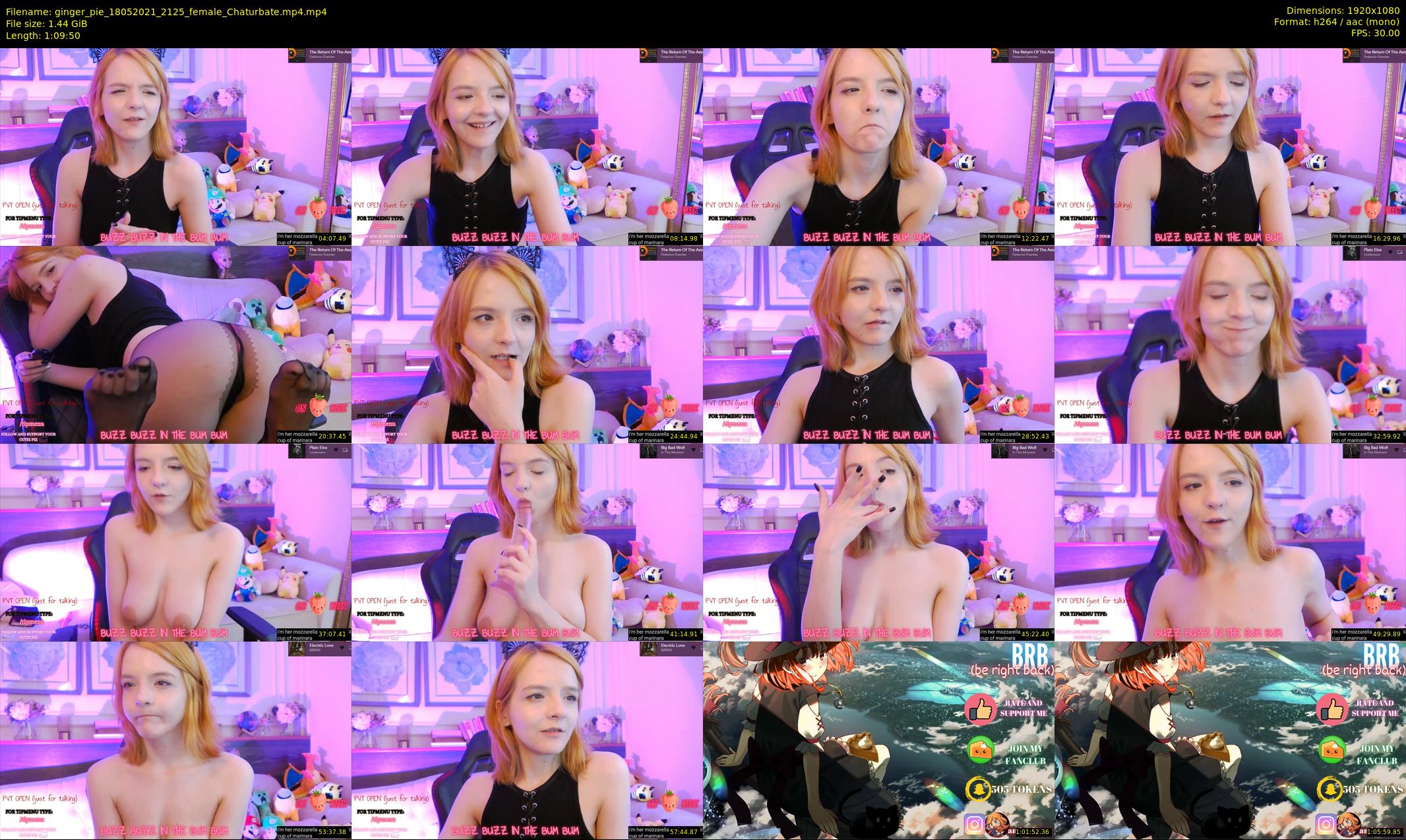 ginger_pie — 70 minute Chaturbate female cam show recording, 1080p, May 18, 2021
