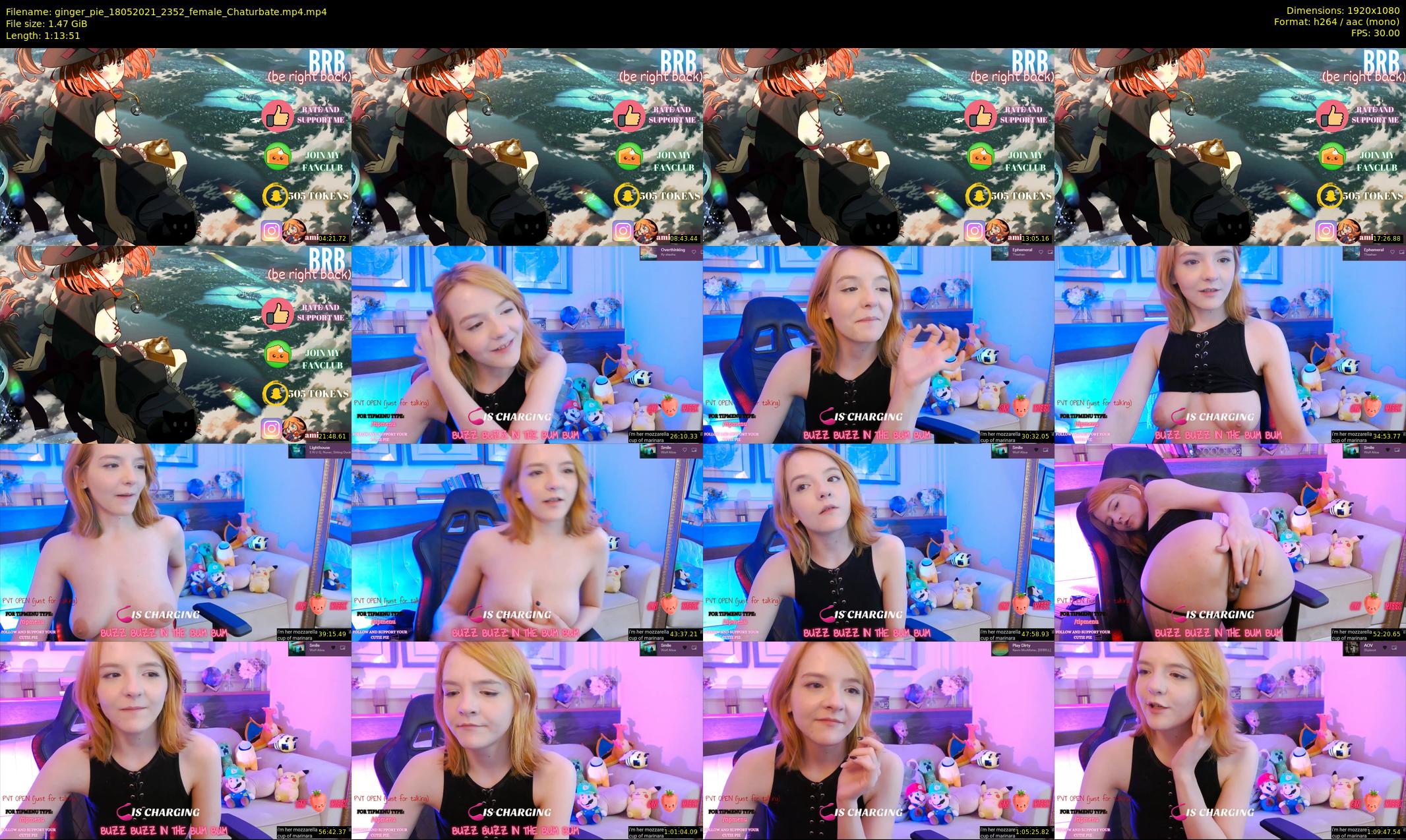 ginger_pie — 74 minute Chaturbate female cam show recording, 1080p, May 18, 2021