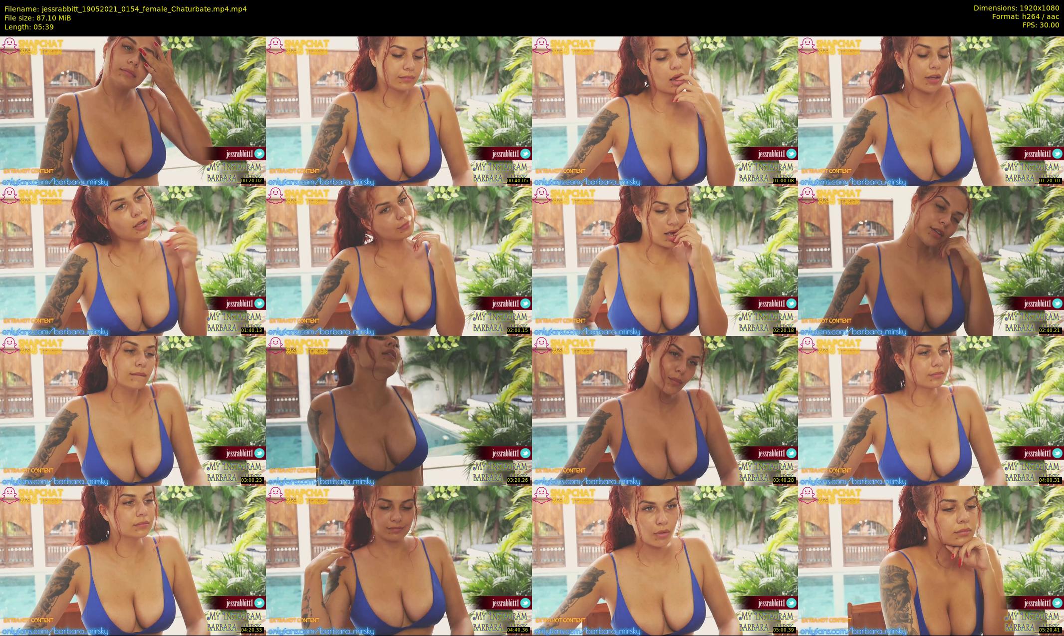 jessrabbitt — 6 minute Chaturbate female cam show recording, 1080p, May 19, 2021