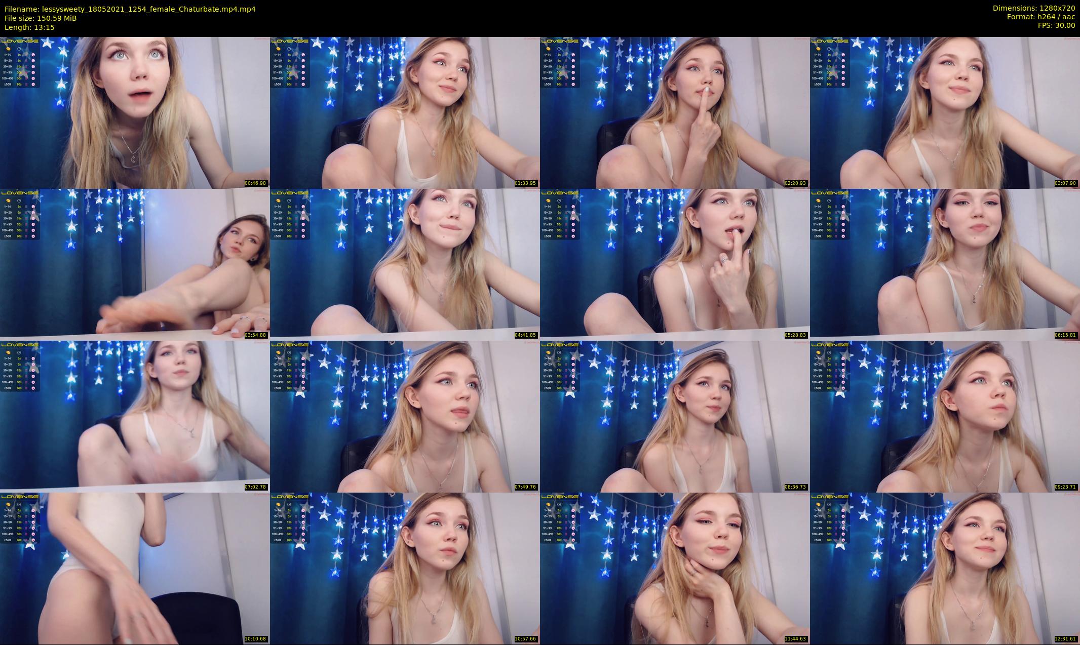 lessysweety — 14 minute Chaturbate female cam show recording, 720p, May 18, 2021
