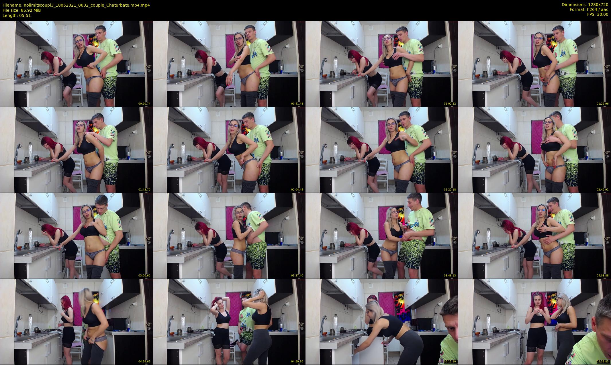 nolimitscoupl3 — 6 minute Chaturbate couple cam show recording, 720p, May 18, 2021