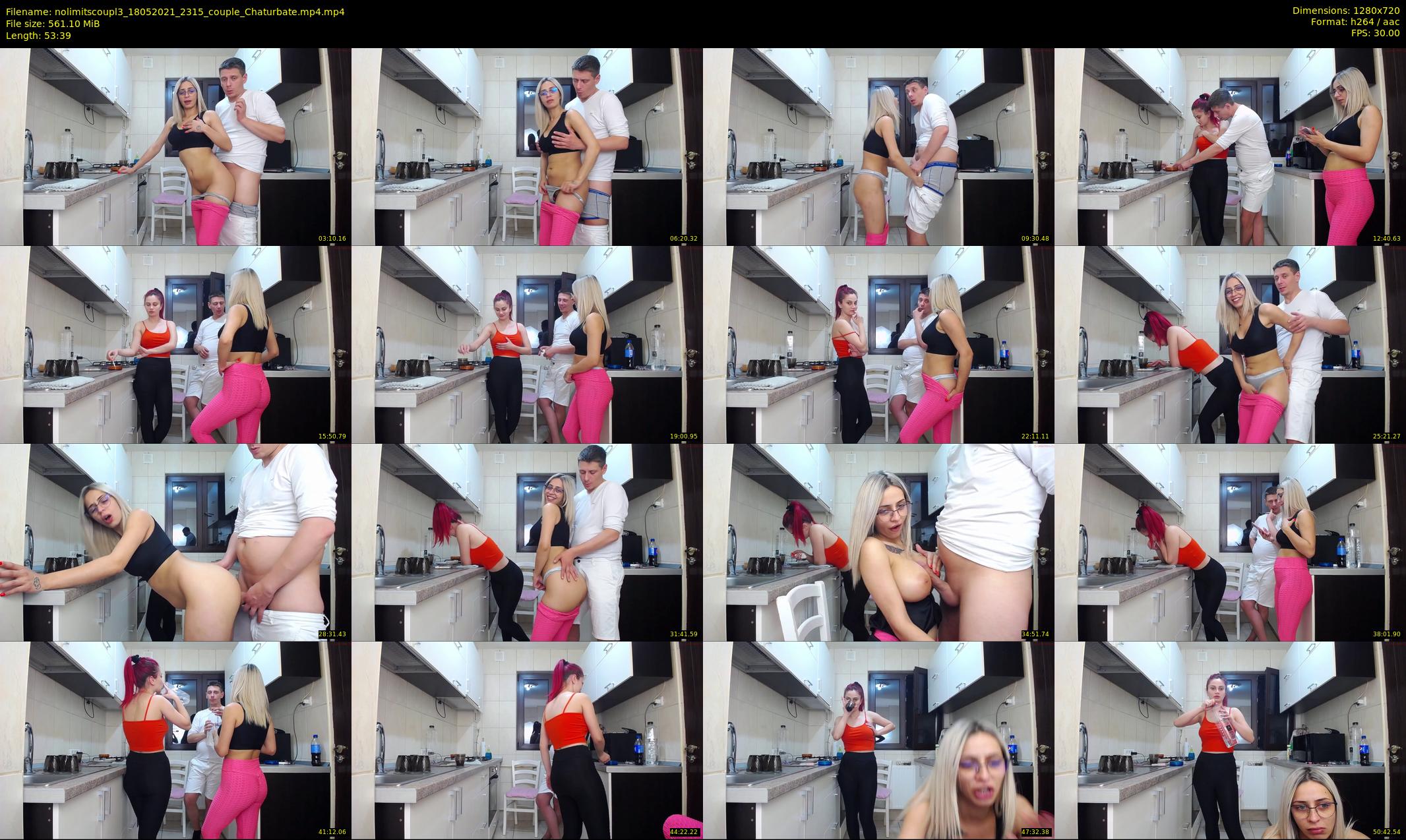 nolimitscoupl3 — 54 minute Chaturbate couple cam show recording, 720p, May 18, 2021