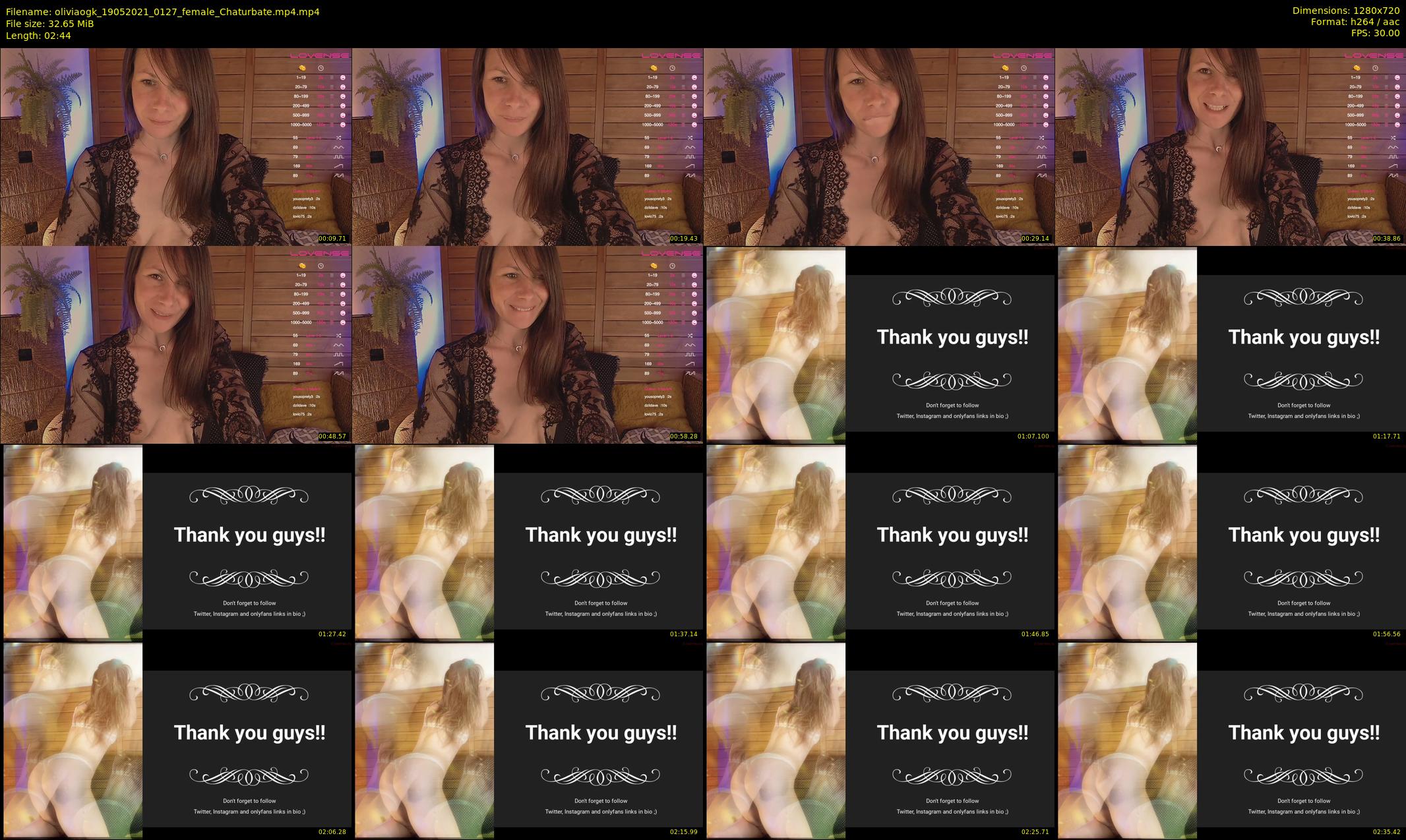 oliviaogk — 3 minute Chaturbate female cam show recording, 720p, May 19, 2021