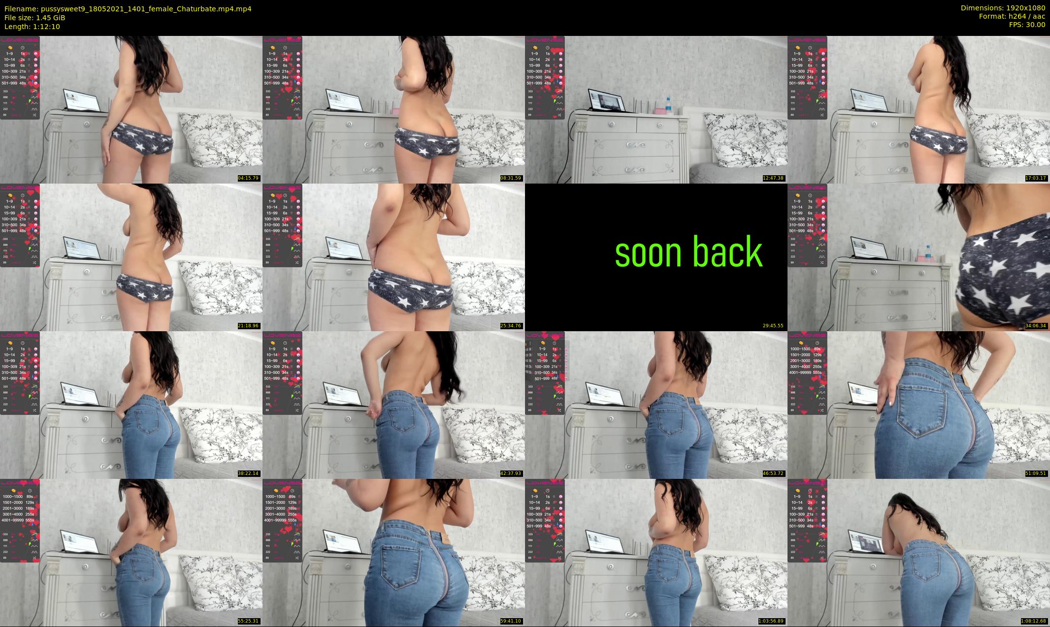 pussysweet9 — 73 minute Chaturbate female cam show recording, 1080p, May 18, 2021