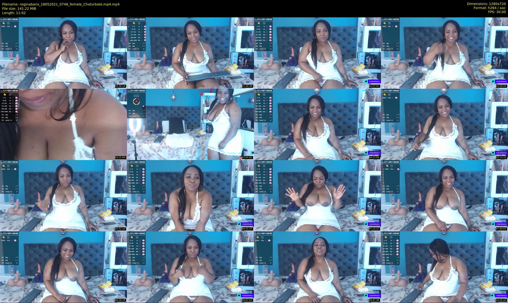reginabanx — 12 minute Chaturbate female cam show recording, 720p, May 18, 2021