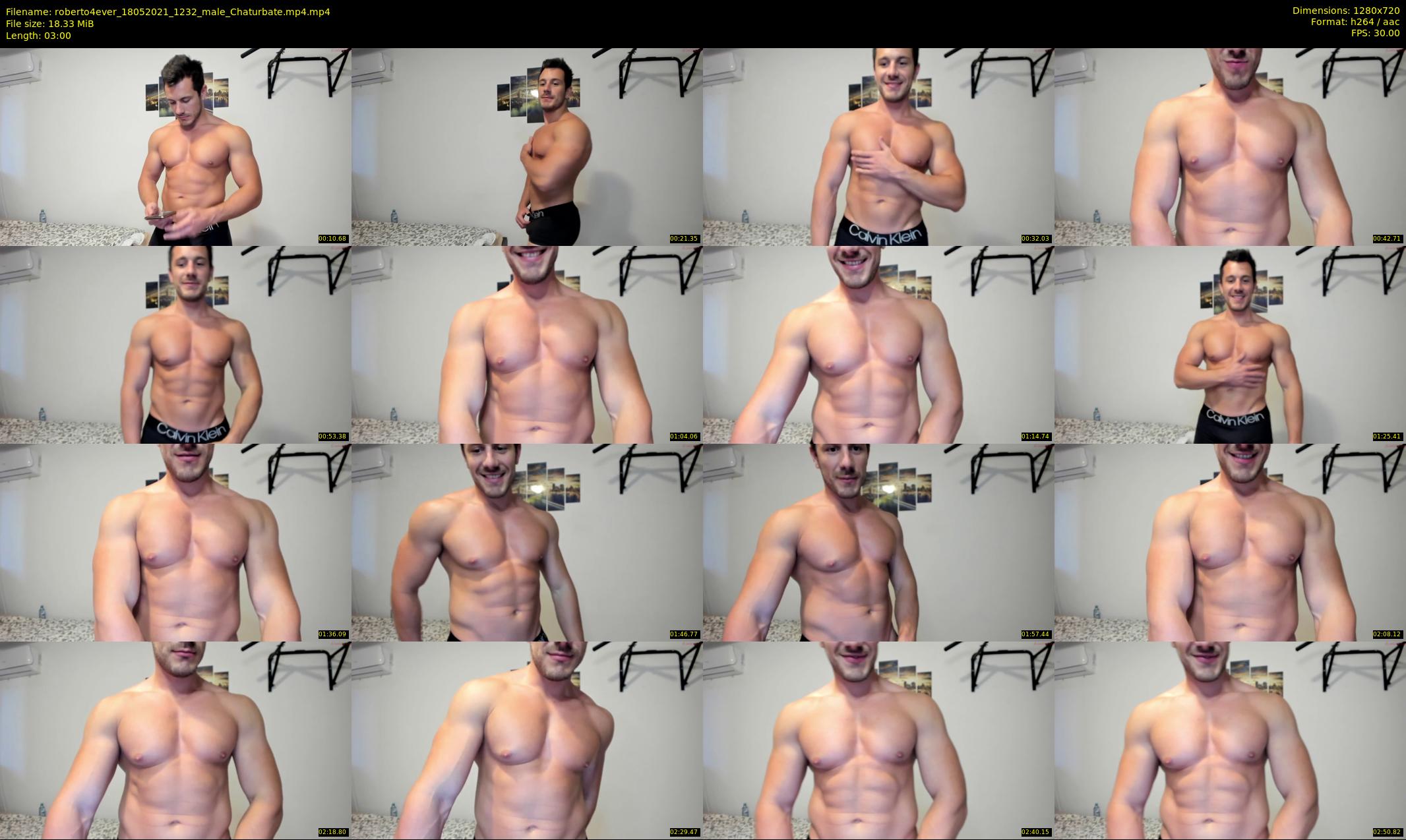 roberto4ever — 3 minute Chaturbate male cam show recording, 720p, May 18, 2021