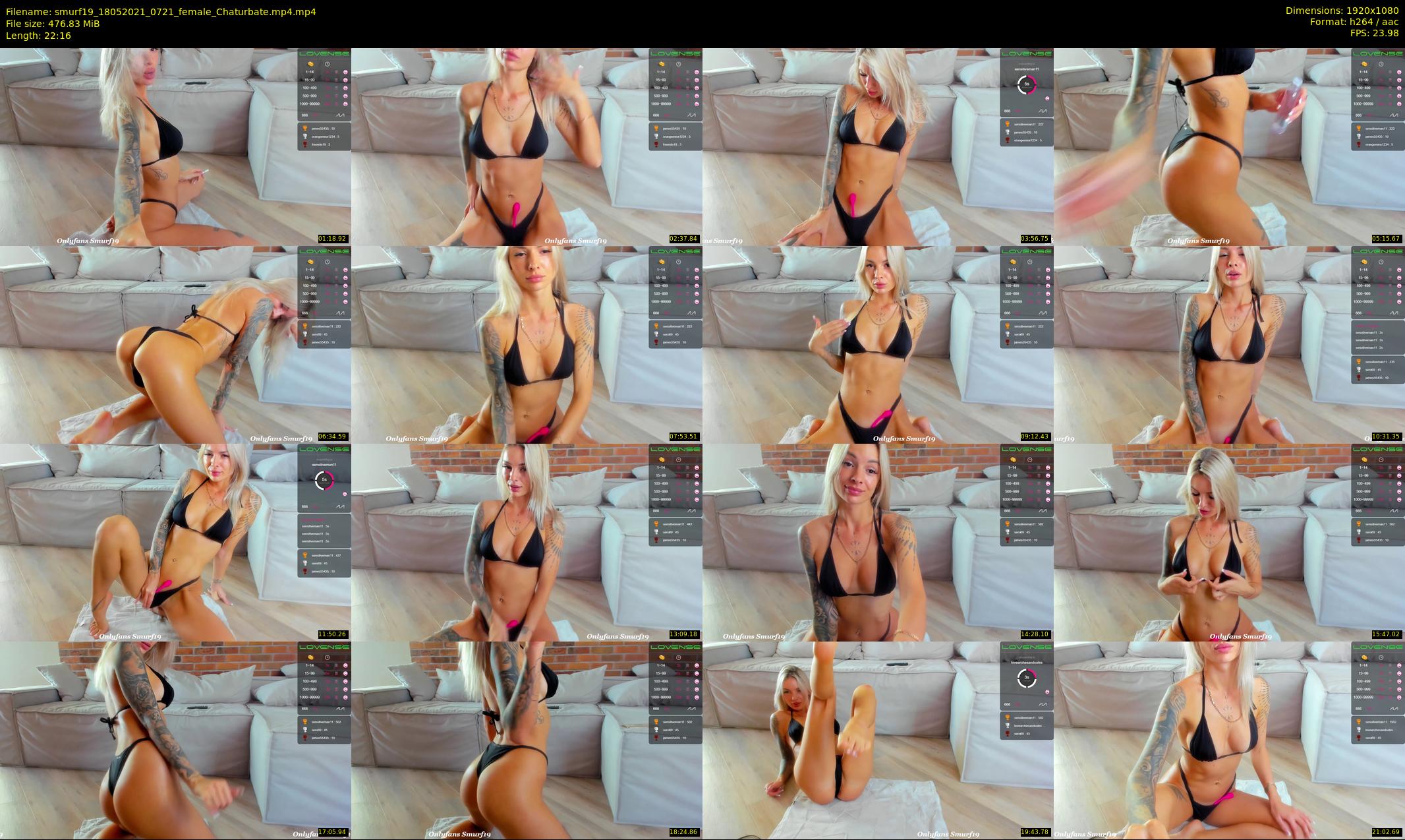 smurf19 — 23 minute Chaturbate female cam show recording, 1080p, May 18, 2021