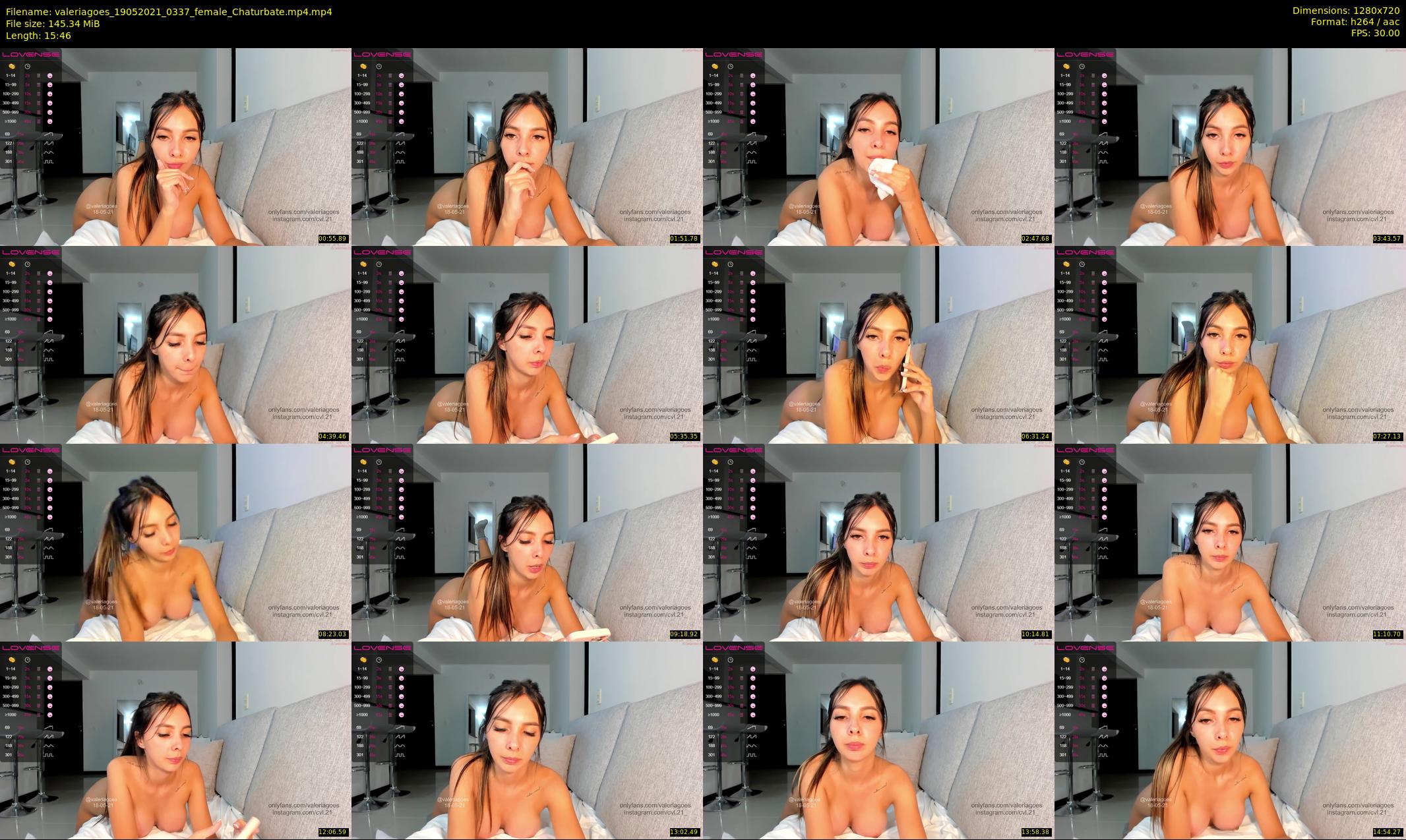 valeriagoes — 16 minute Chaturbate female cam show recording, 720p, May 19, 2021