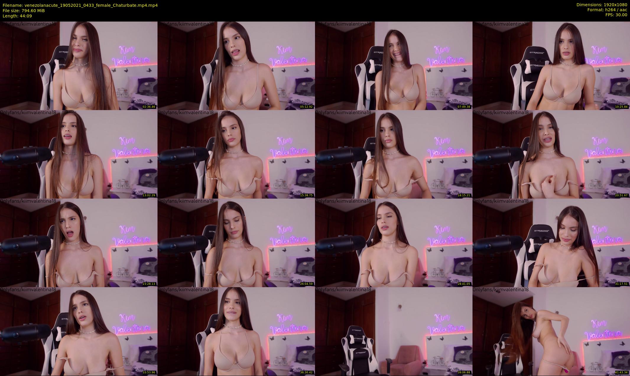 venezolanacute — 45 minute Chaturbate female cam show recording, 1080p, May 19, 2021