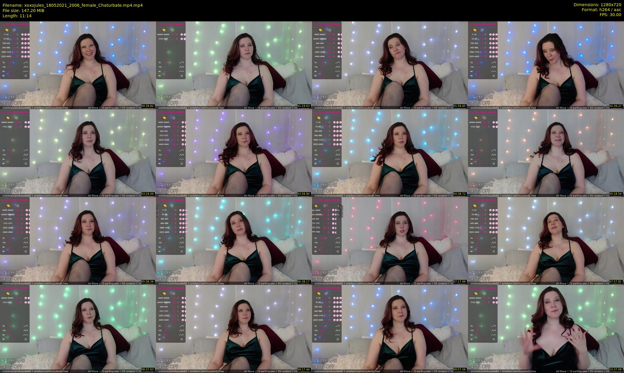 xoxojules — 12 minute Chaturbate female cam show recording, 720p, May 18, 2021