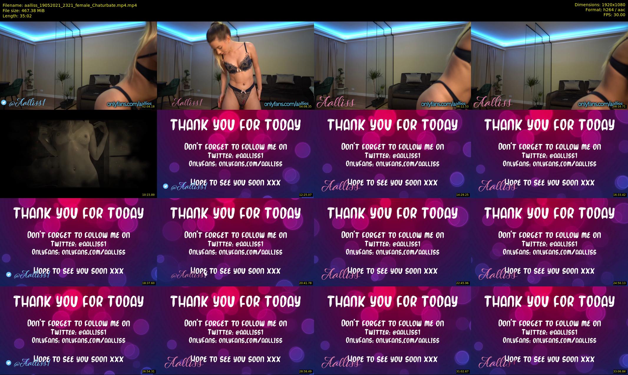 aalliss — 36 minute Chaturbate female cam show recording, 1080p, May 19, 2021