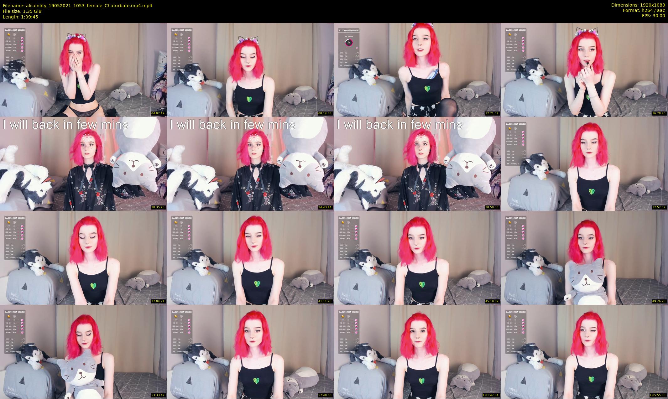 alicentity — 70 minute Chaturbate female cam show recording, 1080p, May 19, 2021