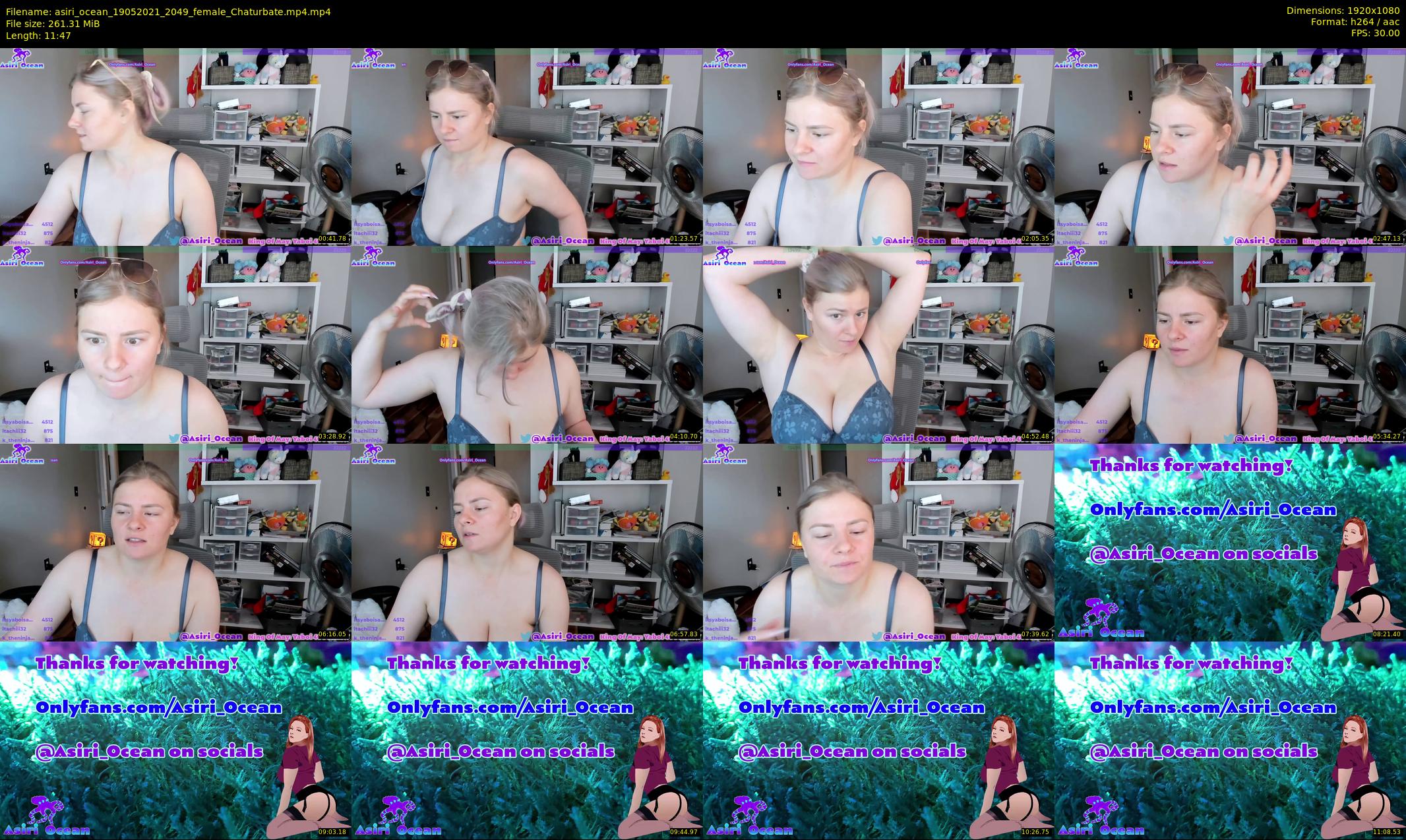 asiri_ocean — 12 minute Chaturbate female cam show recording, 1080p, May 19, 2021