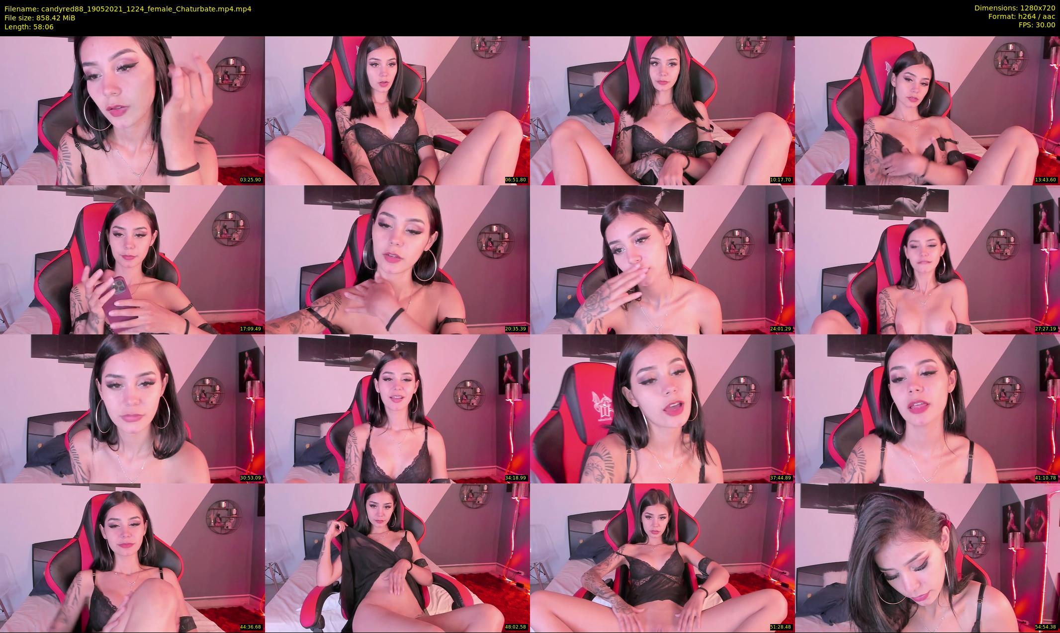 candyred88 — 59 minute Chaturbate female cam show recording, 720p, May 19, 2021