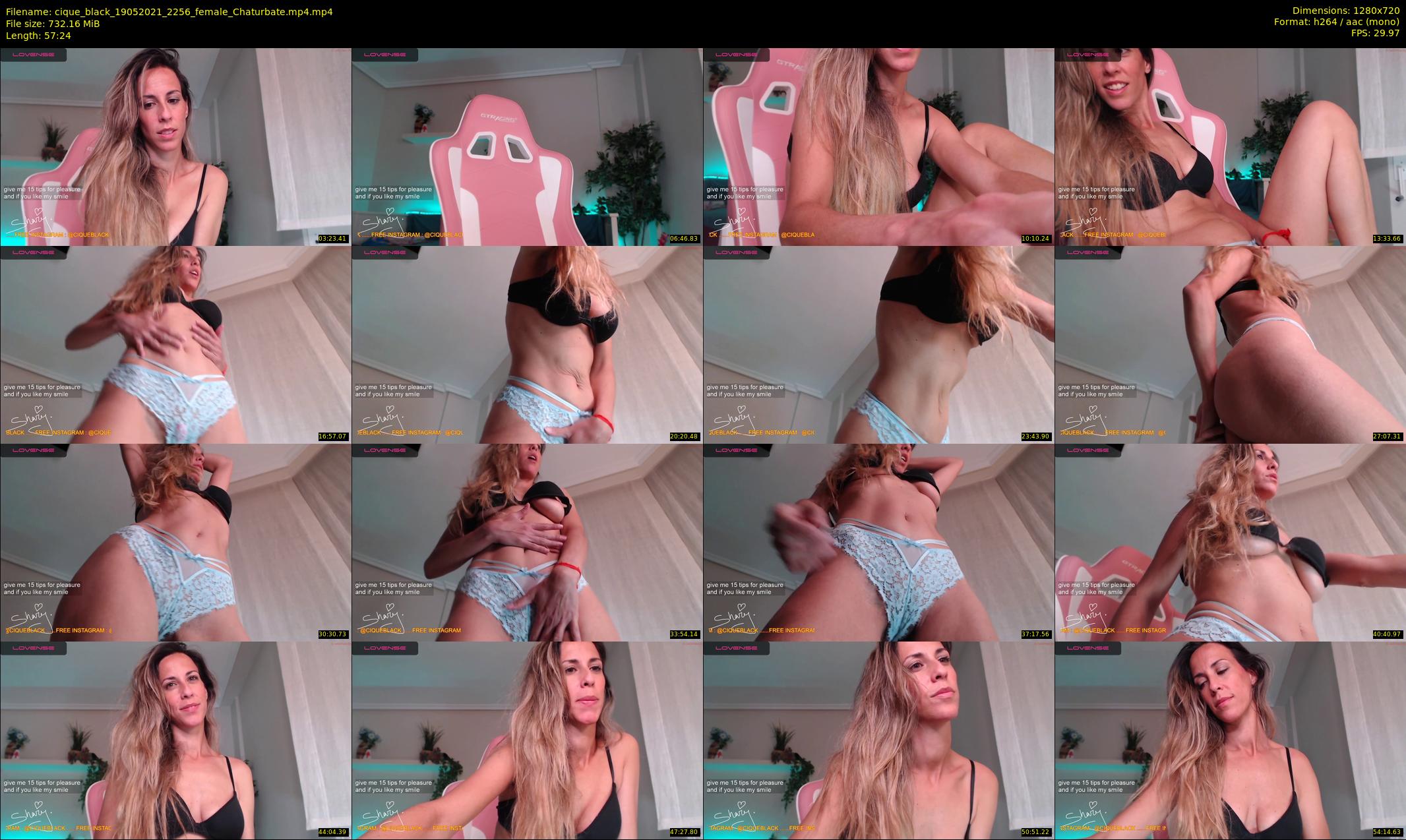 cique_black — 58 minute Chaturbate female cam show recording, 720p, May 19, 2021