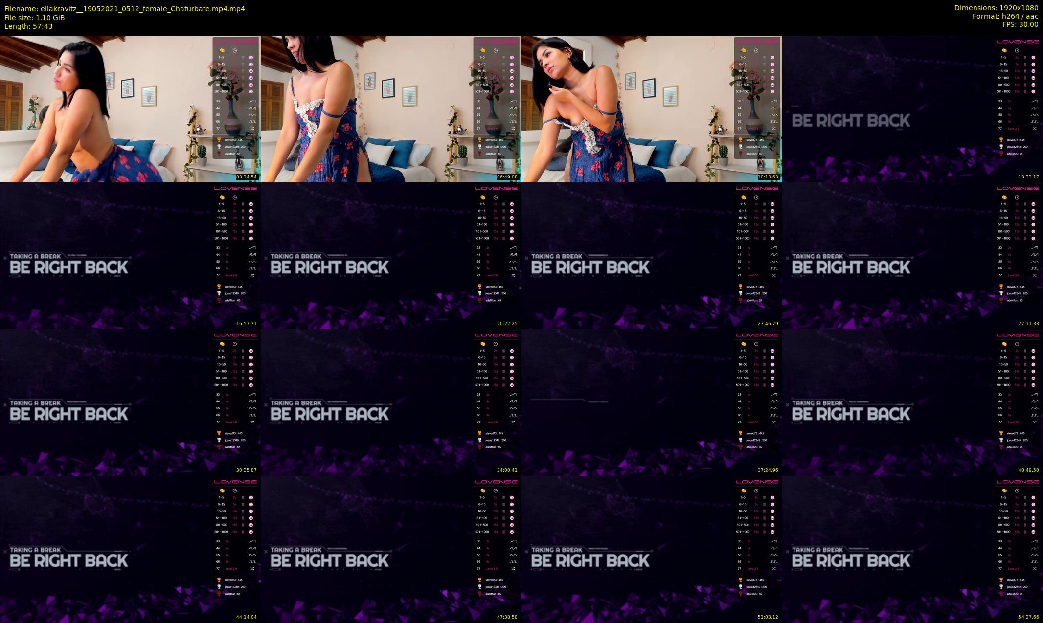 ellakravitz_ — 58 minute Chaturbate female cam show recording, 1080p, May 19, 2021
