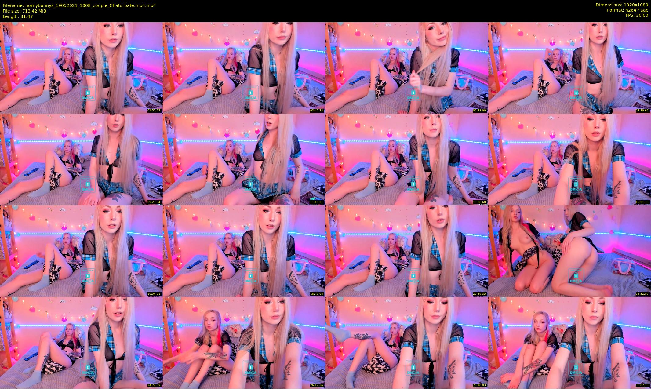 hornybunnys — 32 minute Chaturbate couple cam show recording, 1080p, May 19, 2021