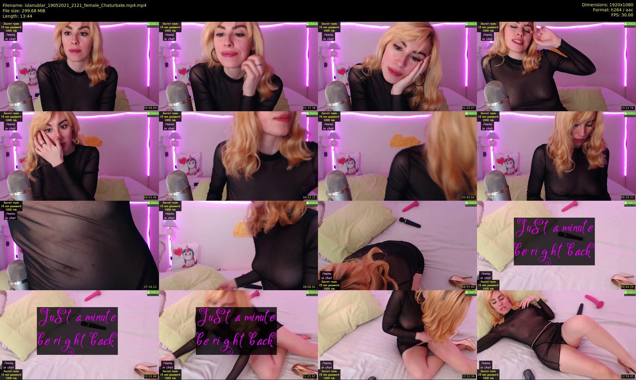 islanublar — 14 minute Chaturbate female cam show recording, 1080p, May 19, 2021