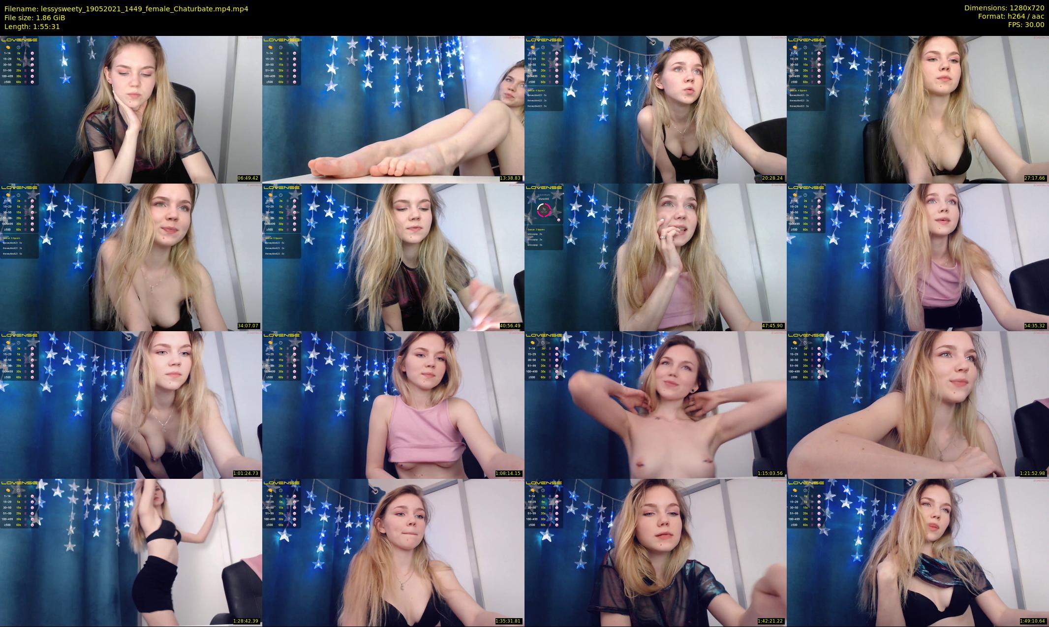 lessysweety — 116 minute Chaturbate female cam show recording, 720p, May 19, 2021