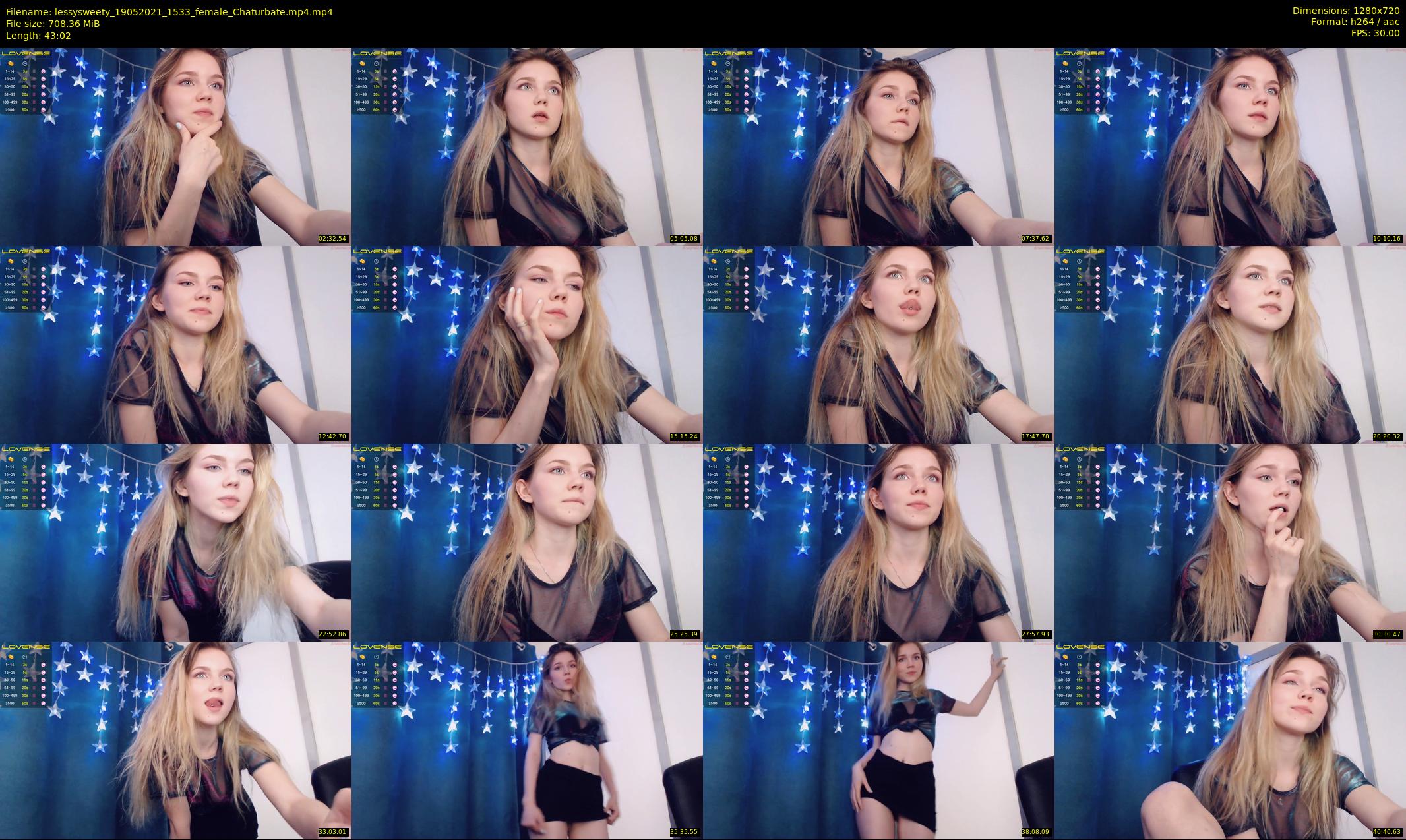 lessysweety — 44 minute Chaturbate female cam show recording, 720p, May 19, 2021