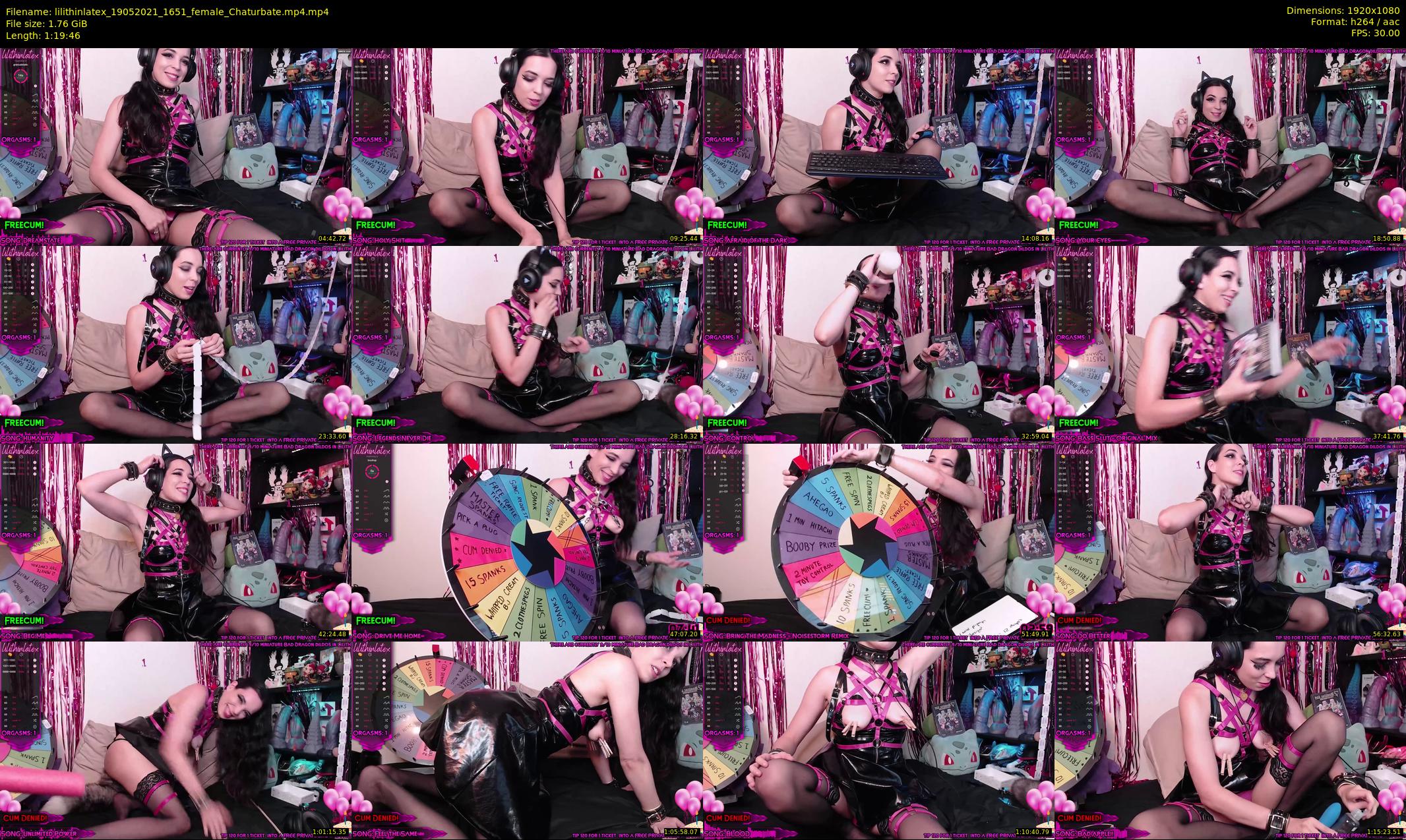 lilithinlatex — 80 minute Chaturbate female cam show recording, 1080p, May 19, 2021