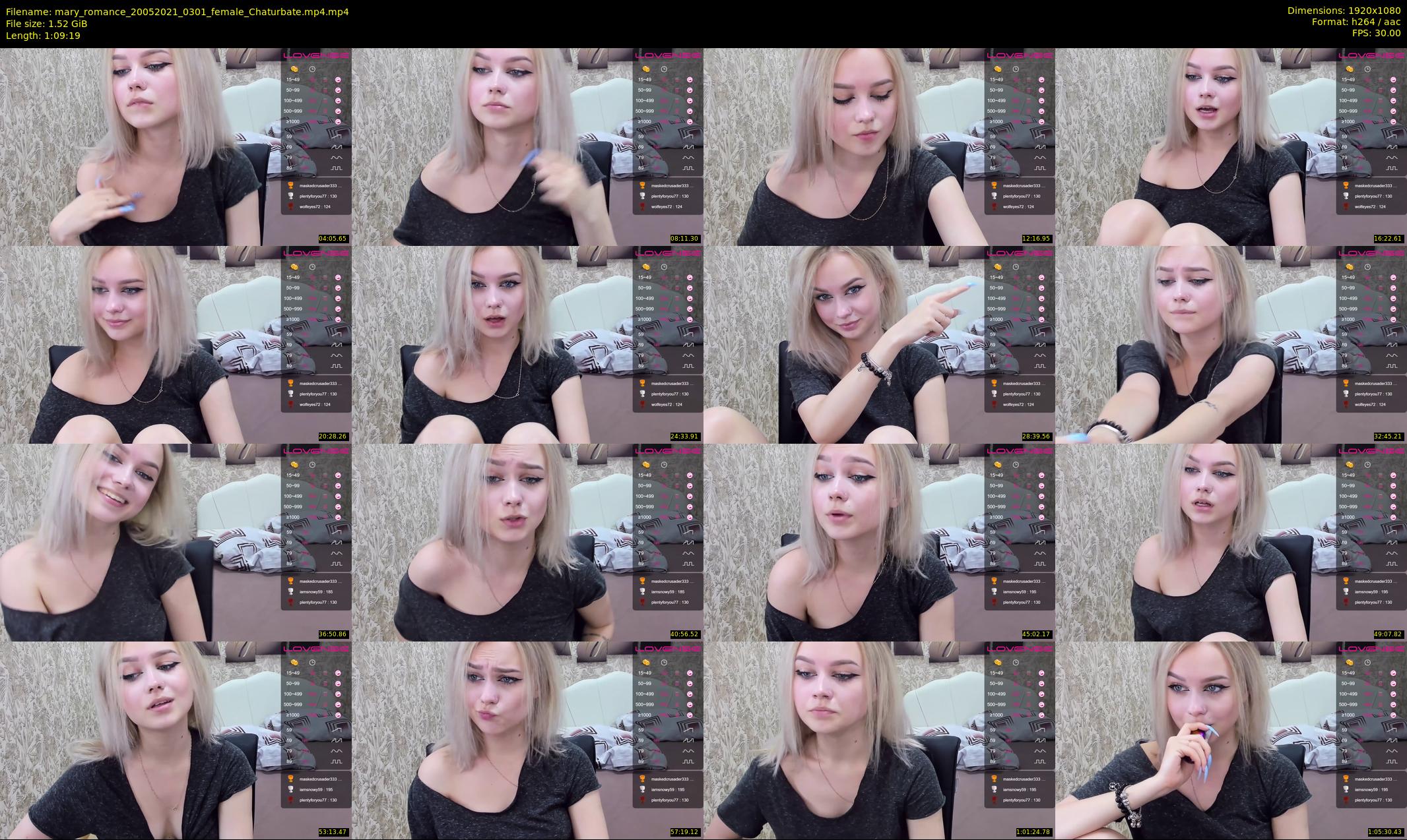 mary_romance — 70 minute Chaturbate female cam show recording, 1080p, May 20, 2021