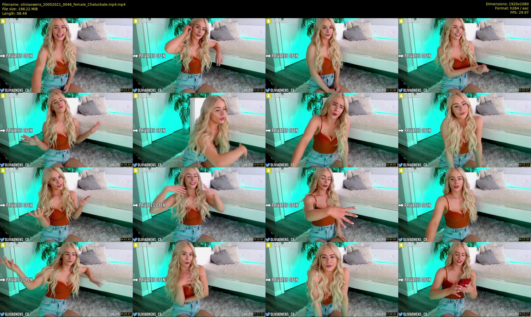 oliviaowens — 9 minute Chaturbate female cam show recording, 1080p, May 20, 2021