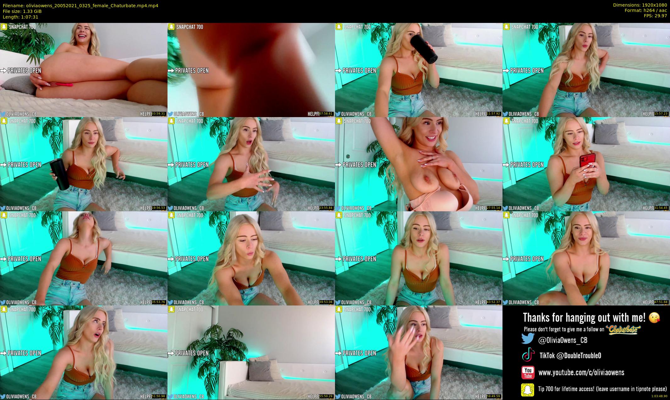 oliviaowens — 68 minute Chaturbate female cam show recording, 1080p, May 20, 2021