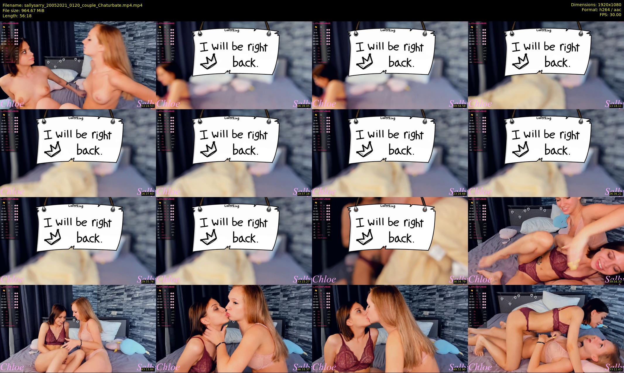 sallysarry — 57 minute Chaturbate couple cam show recording, 1080p, May 20, 2021
