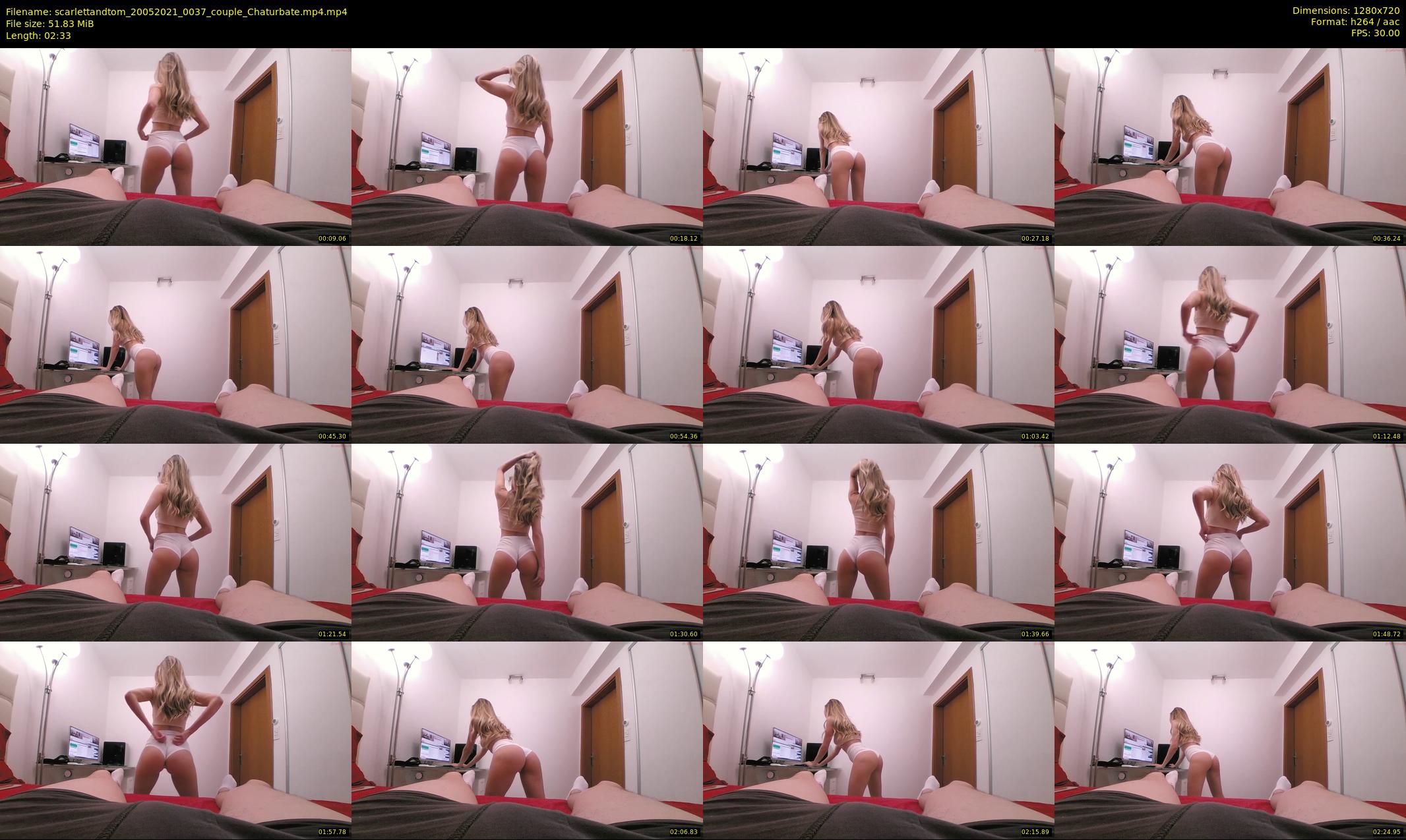 scarlettandtom — 3 minute Chaturbate couple cam show recording, 720p, May 20, 2021